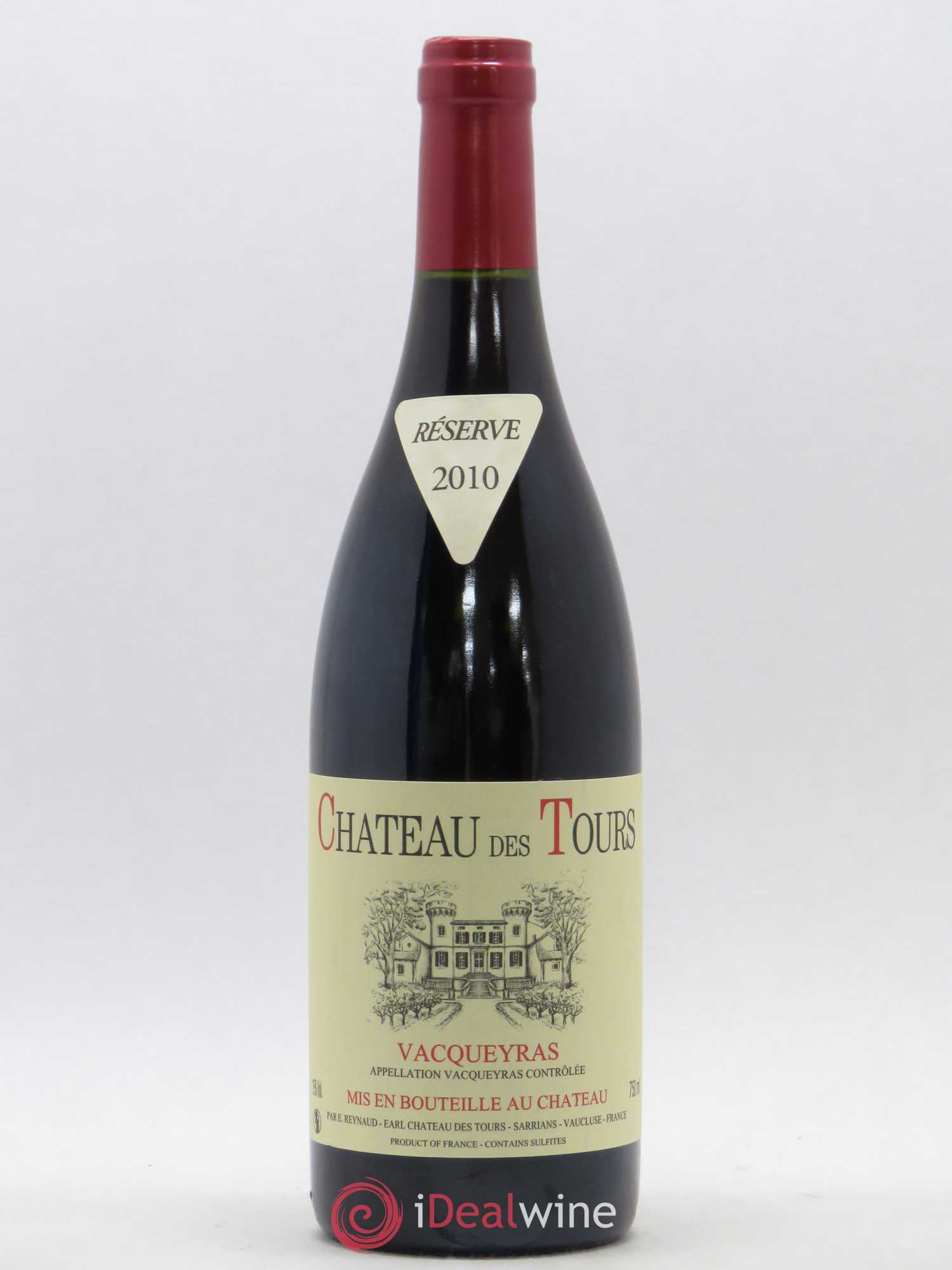 Vacqueyras Château des Tours Emmanuel Reynaud 2010 - Lot de 1 bouteille - 0