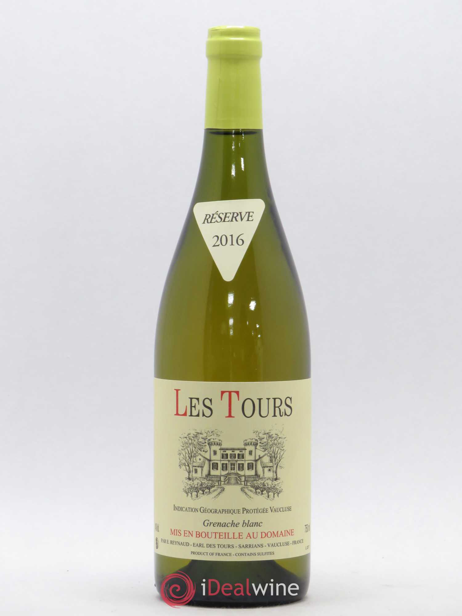 Vaucluse (Vin de Pays de Vaucluse) Les Tours Grenache Blanc Emmanuel Reynaud 2016 - Lot de 1 bouteille - 0