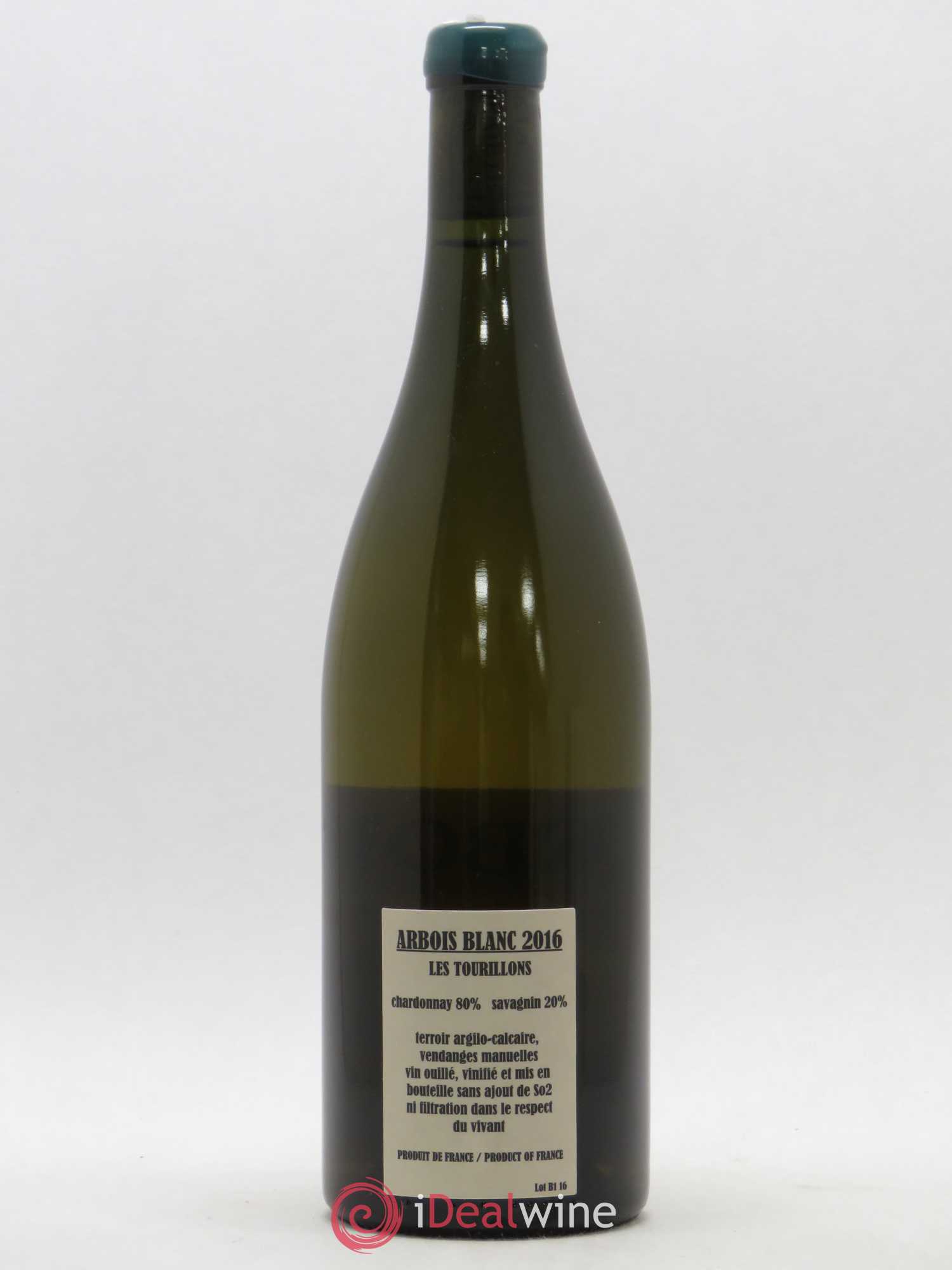 Arbois Chardonnay Savagnin Les Tourillons Adeline Houillon & Renaud Bruyère 2016 - Lot de 1 bouteille - 1