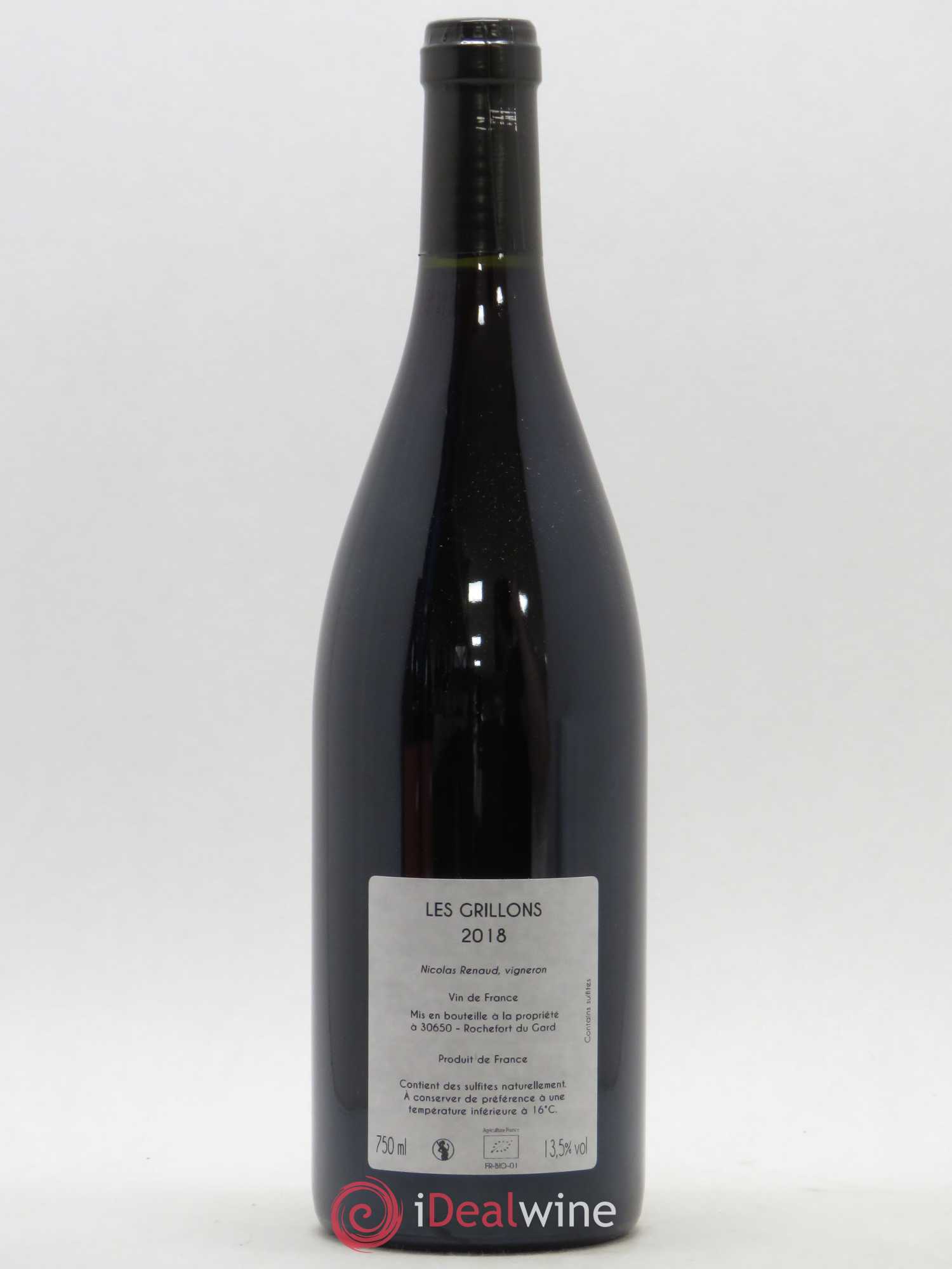 Vin de France Les Grillons Clos des Grillons 2018 - Lot de 1 bouteille - 1