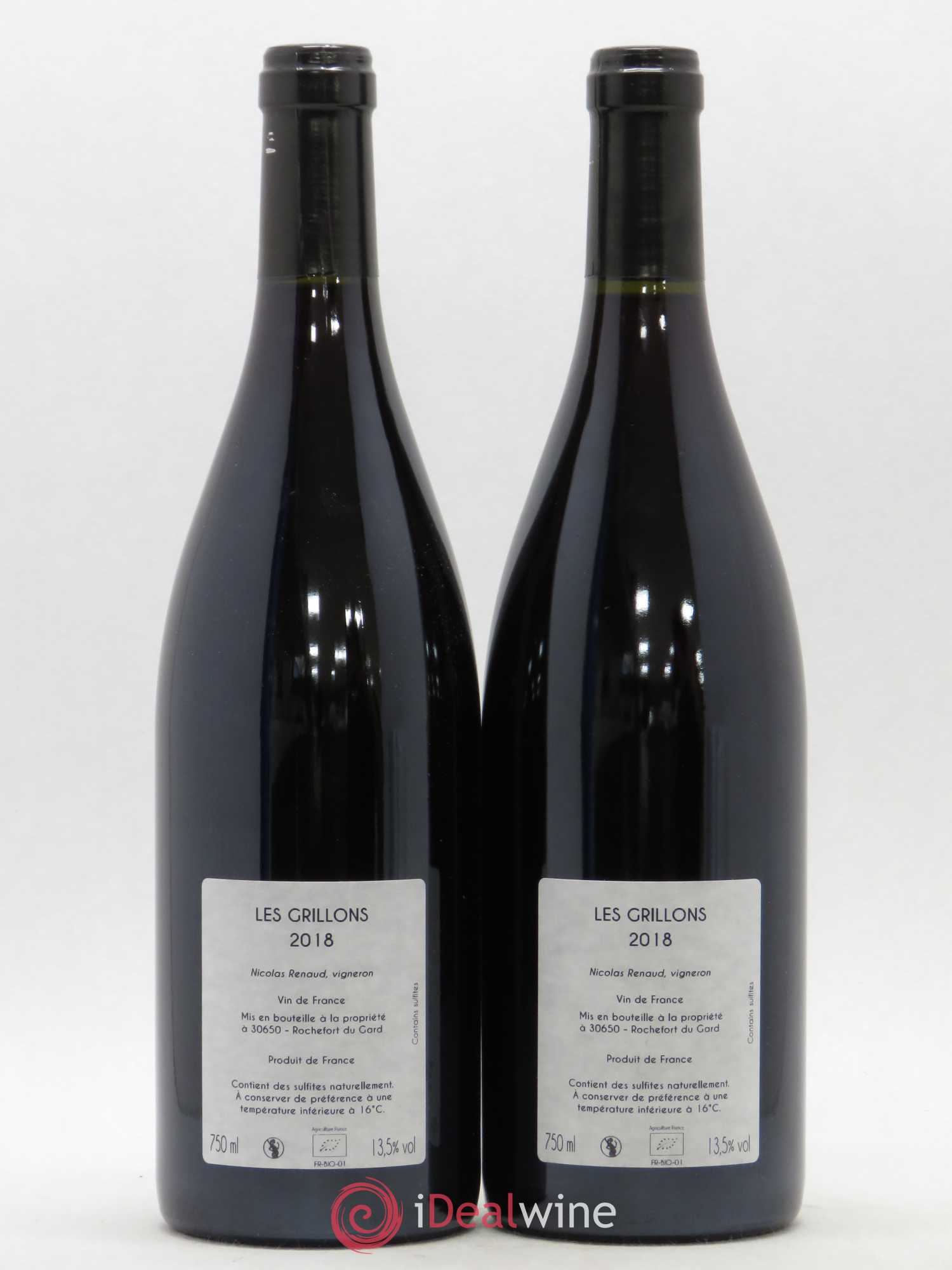 Vin de France Les Grillons Clos des Grillons 2018 - Lot de 2 bouteilles - 1