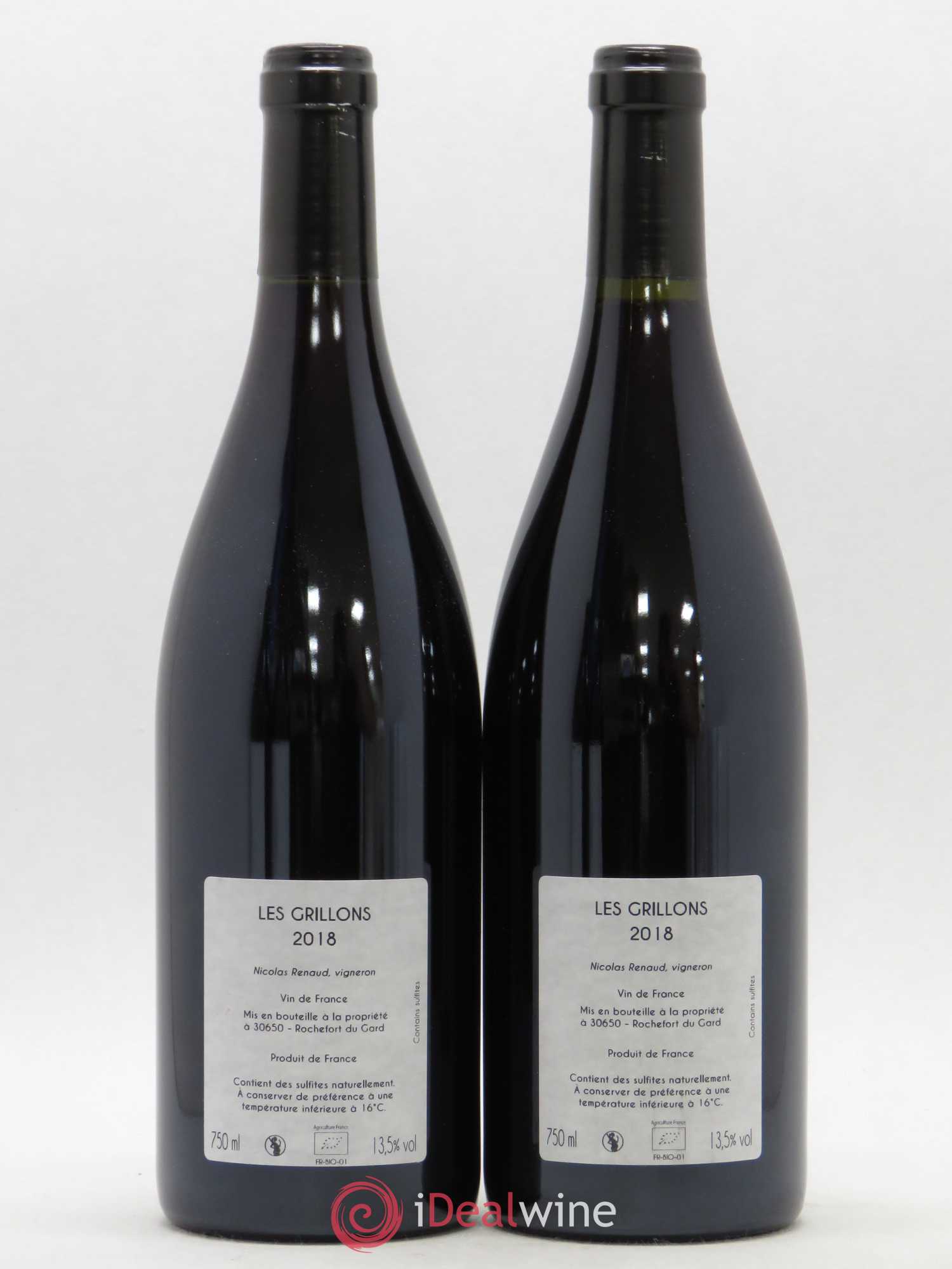 Vin de France Les Grillons Clos des Grillons 2018 - Lot de 2 bouteilles - 1