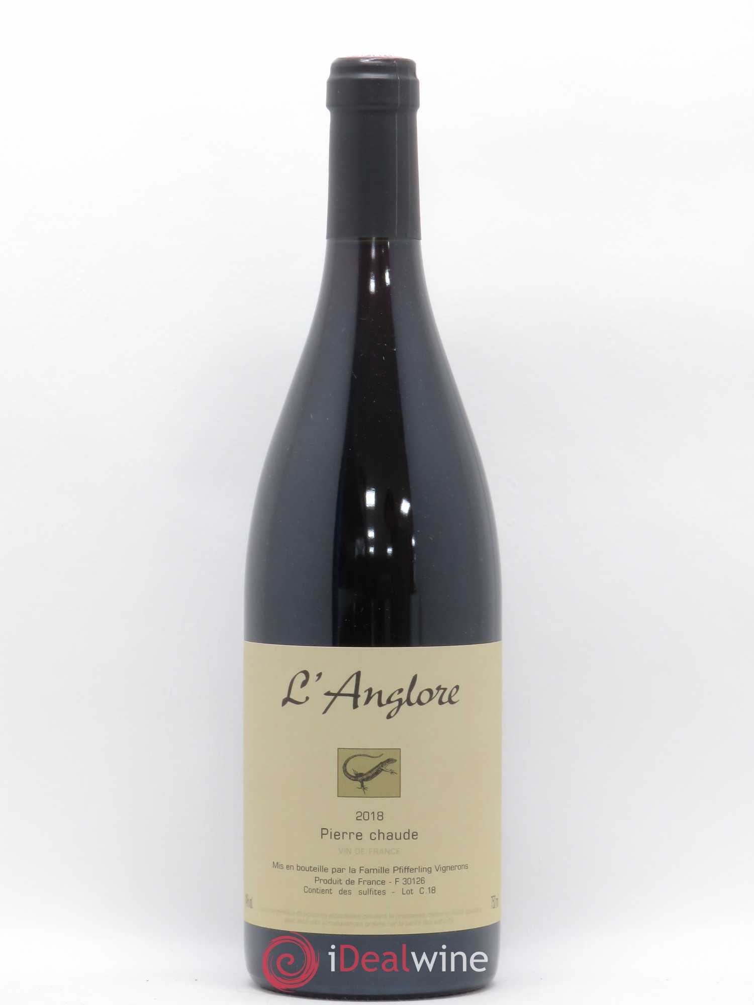 Vin de France Pierre chaude L'Anglore 2018 - Lot de 1 bouteille - 0