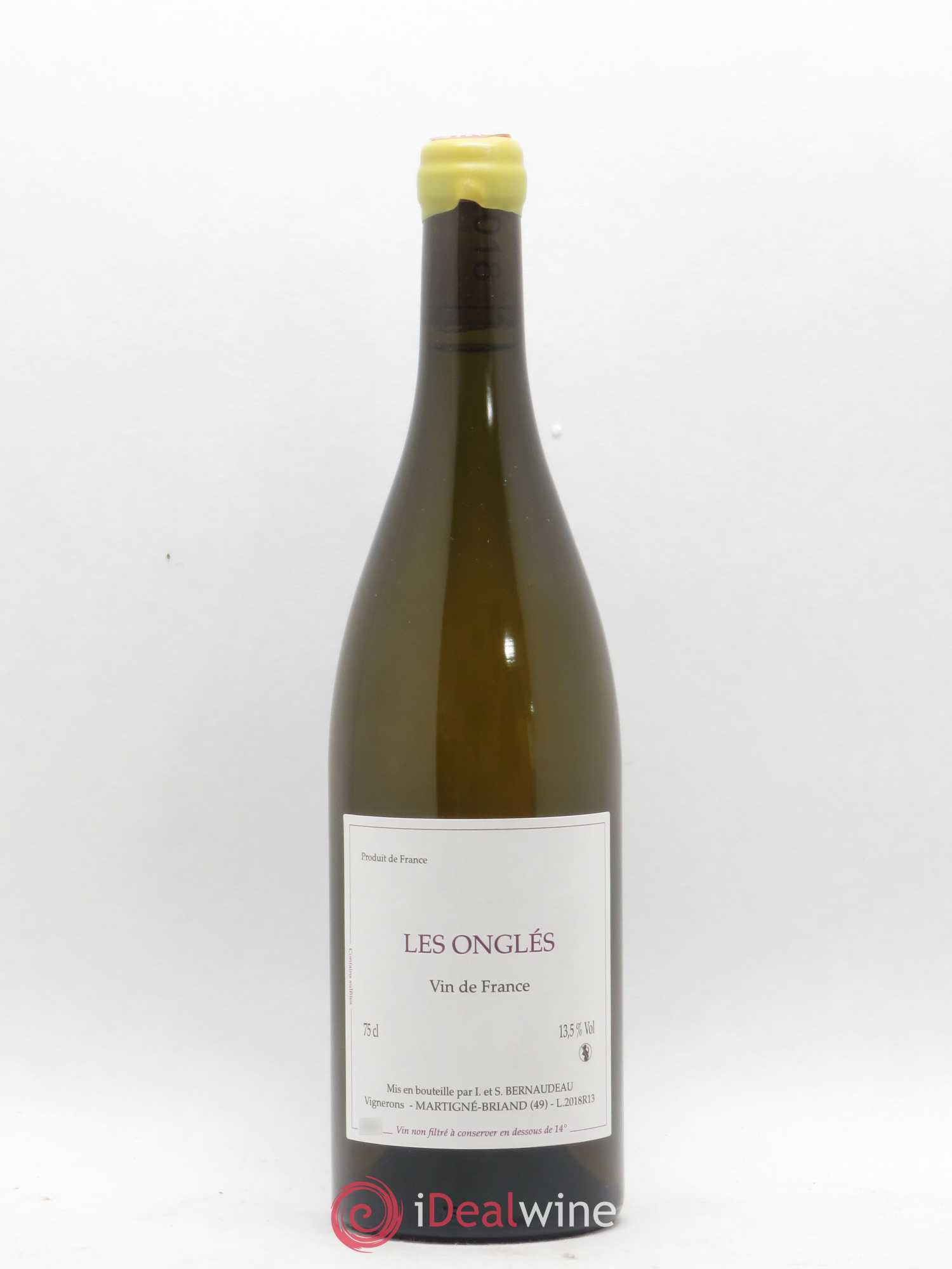 Vin de France Les Onglés Stéphane Bernaudeau 2018 - Lot de 1 bouteille - 0