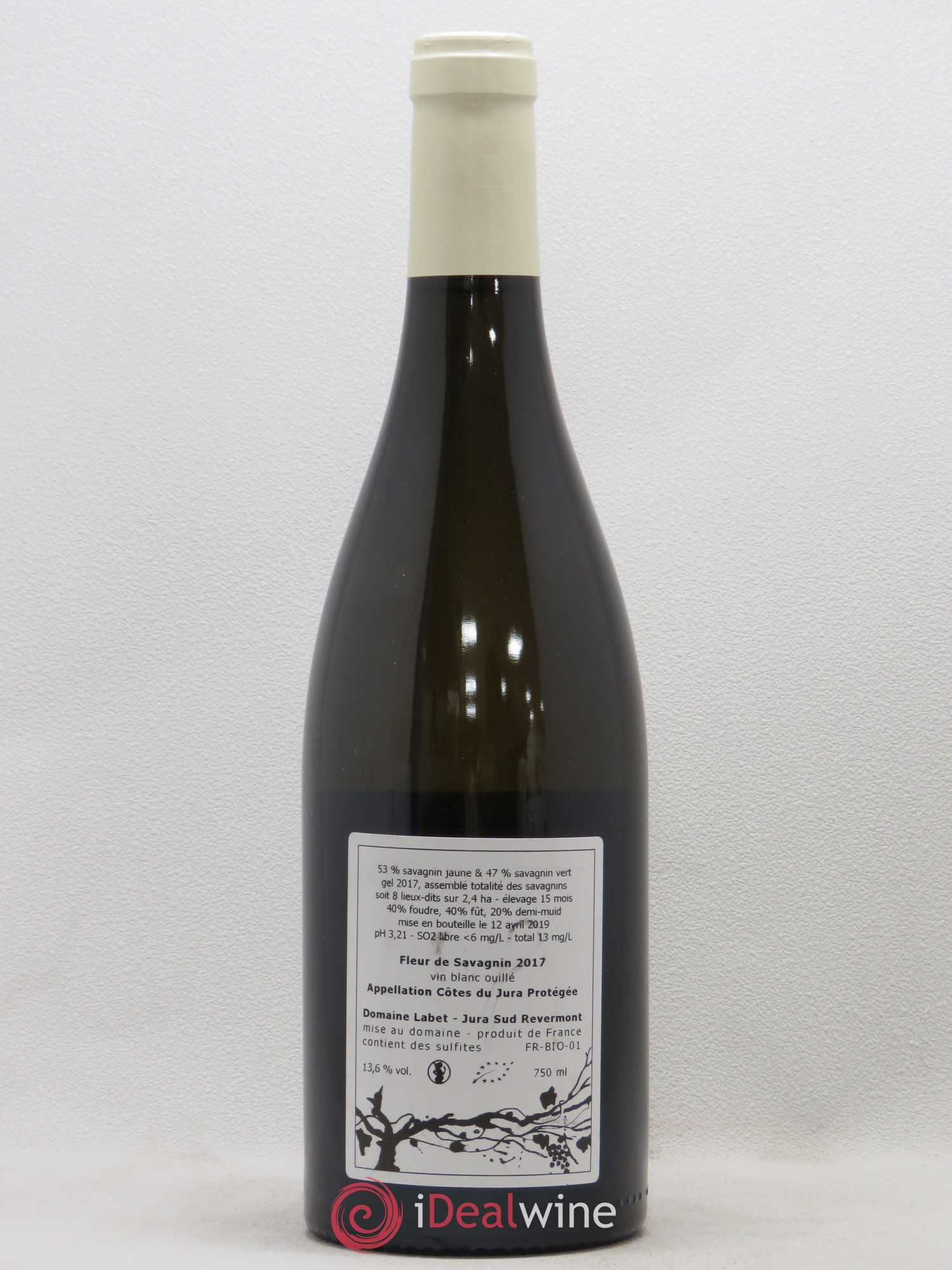 Côtes du Jura Fleur de Savagnin Romain - Julien - Charline Labet 2017 - Lot de 1 bouteille - 1