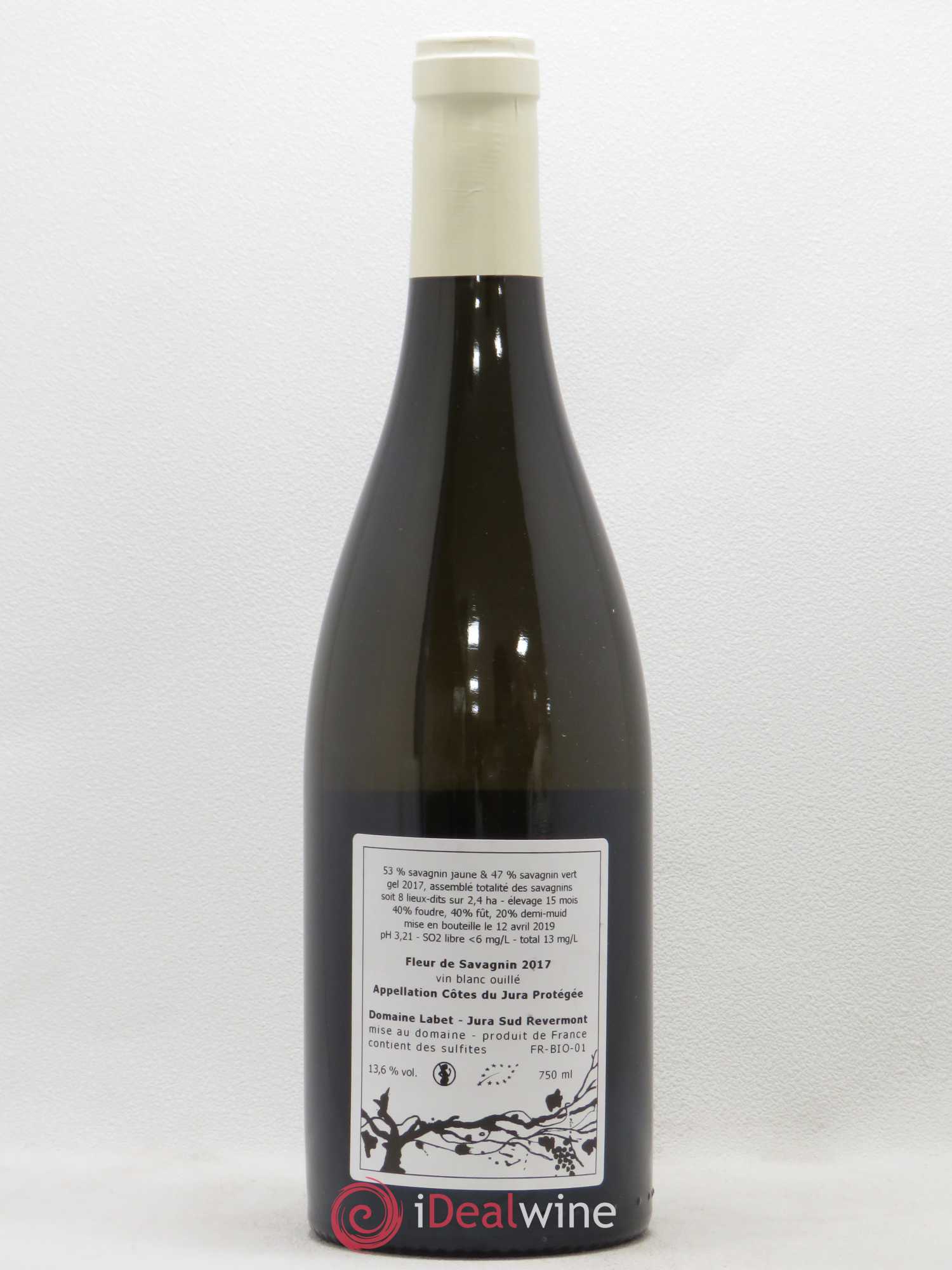 Côtes du Jura Fleur de Savagnin Romain - Julien - Charline Labet 2017 - Lot de 1 bouteille - 1