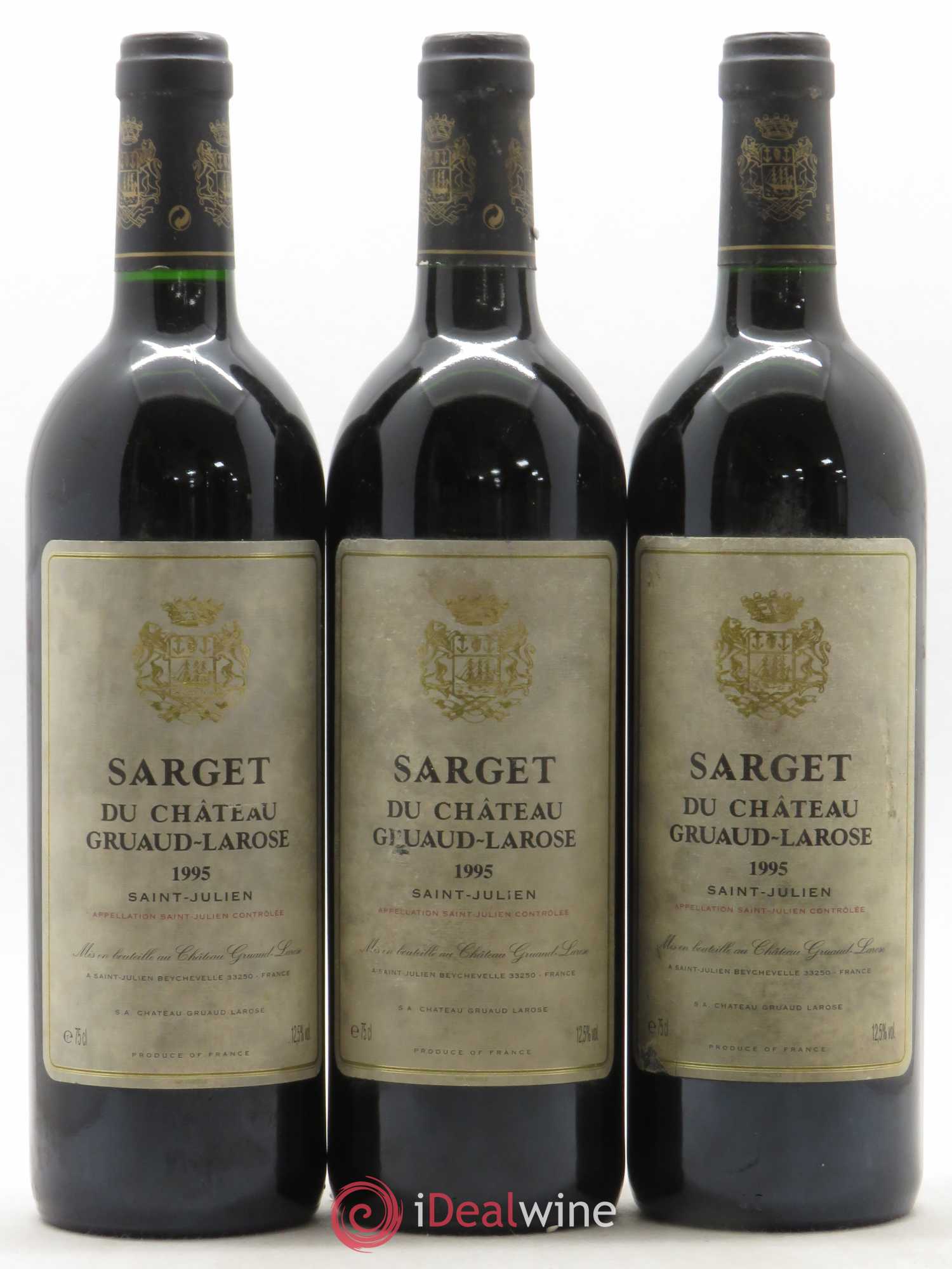 Sarget de Gruaud Larose Second Vin 1995 - Lot de 3 bouteilles - 0
