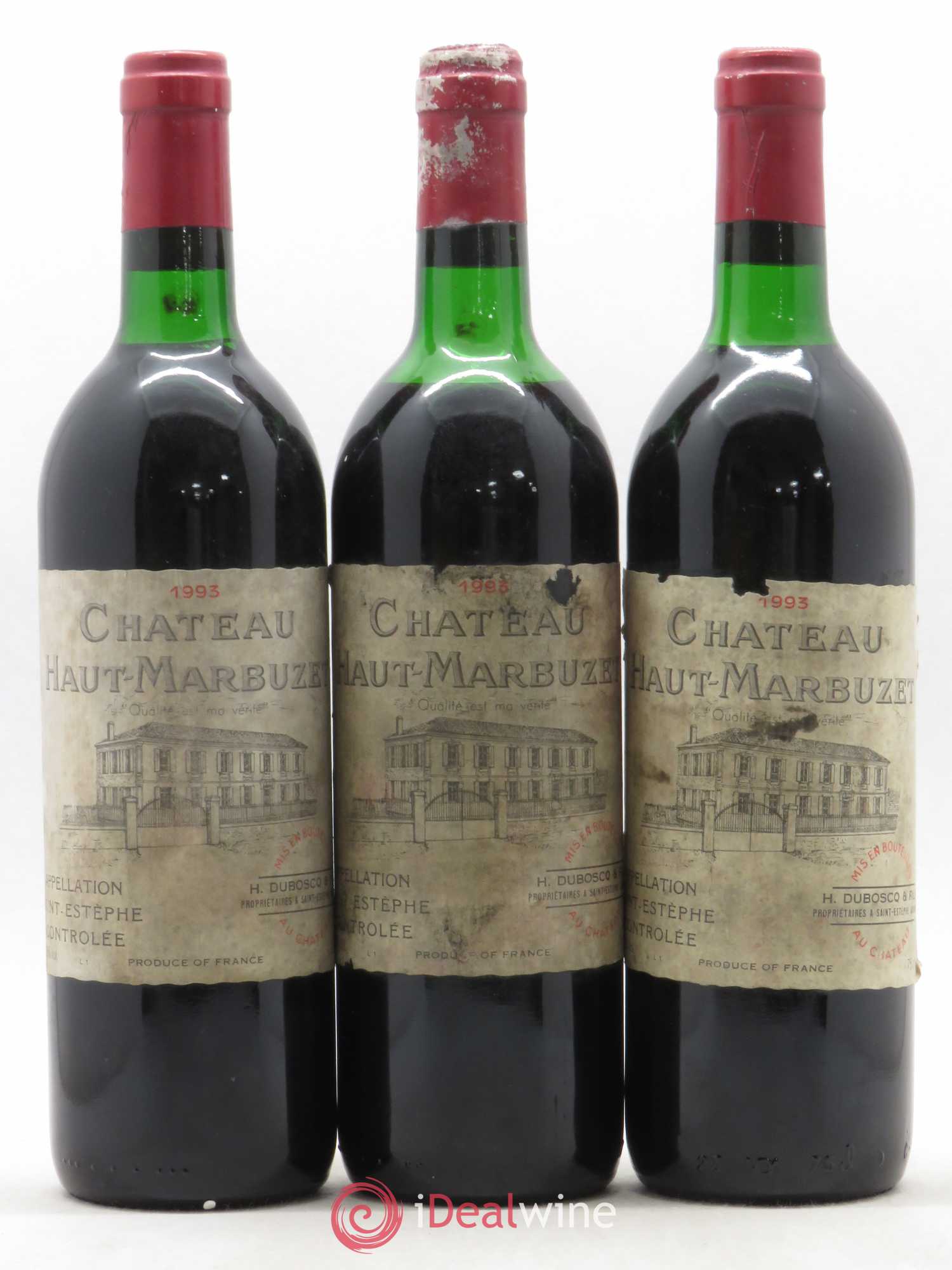 Château Haut Marbuzet 1993 - Lot de 3 bouteilles - 0