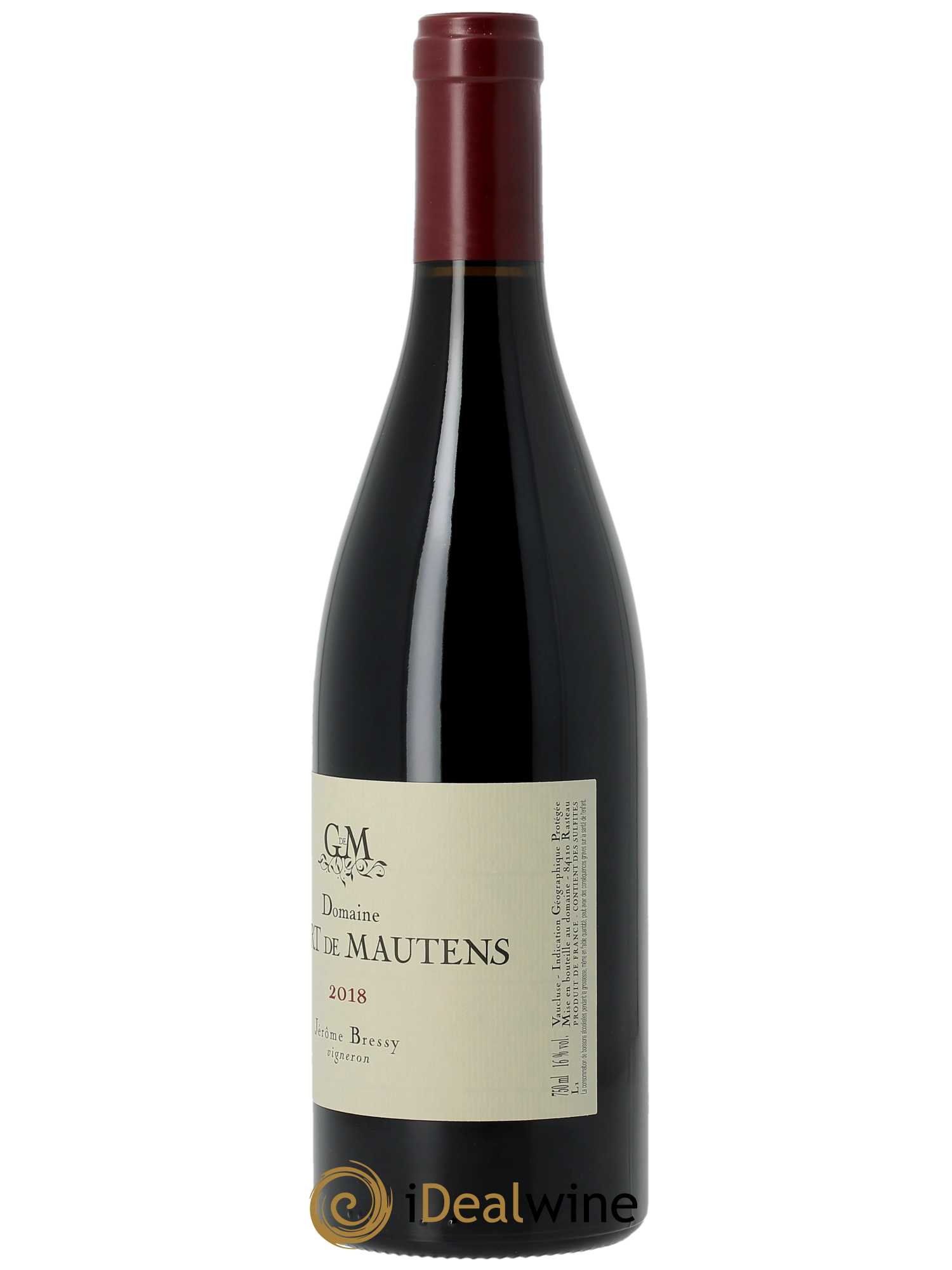 IGP Vaucluse (Vin de Pays de Vaucluse) Domaine Gourt de Mautens - Jérôme Bressy 2018 - Posten von 1 Flasche - 1