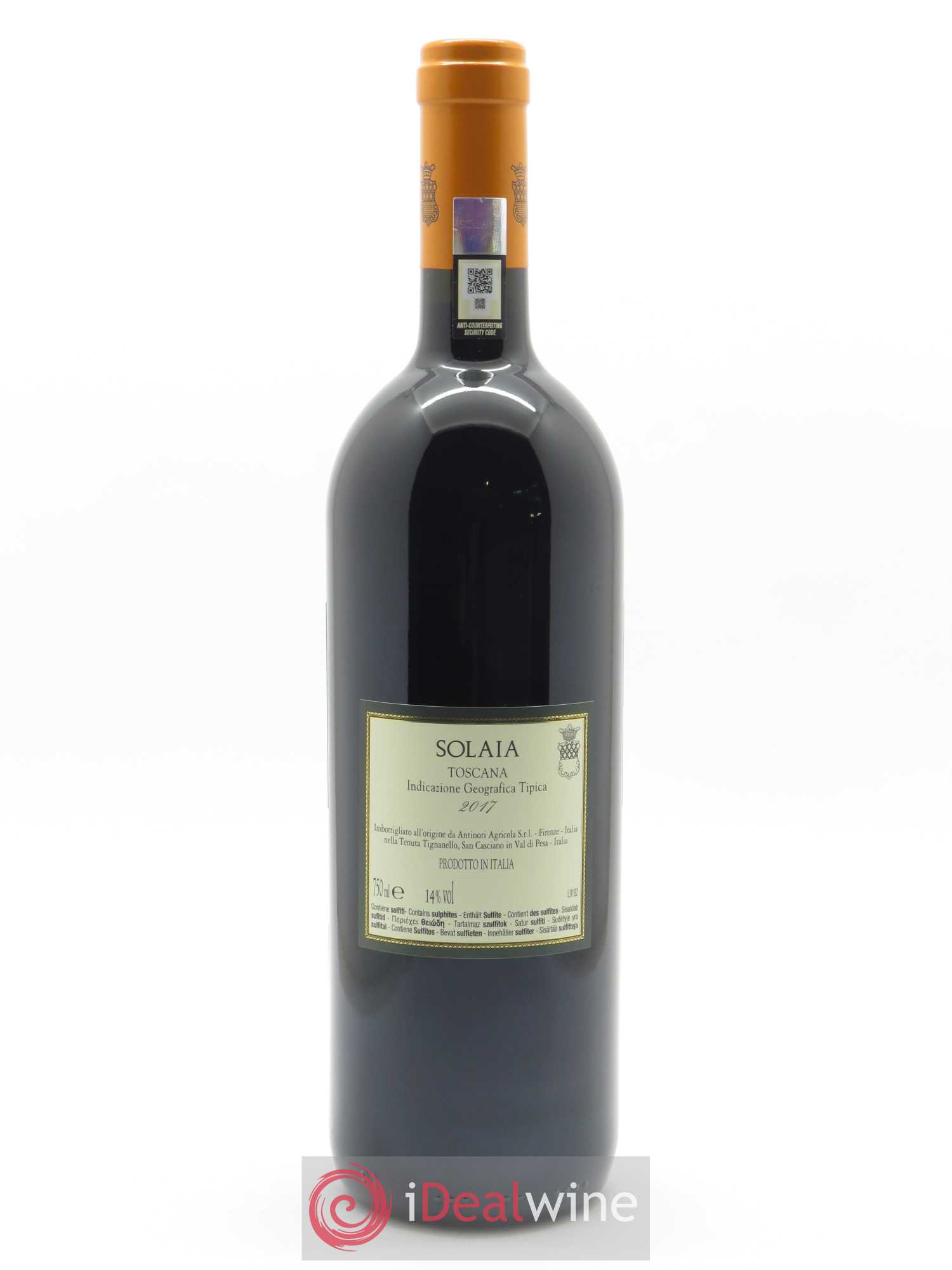 Toscana IGT Solaia Tenuta Tignanello - Marchesi Antinori 2017 - Lot de 1 bouteille - 1