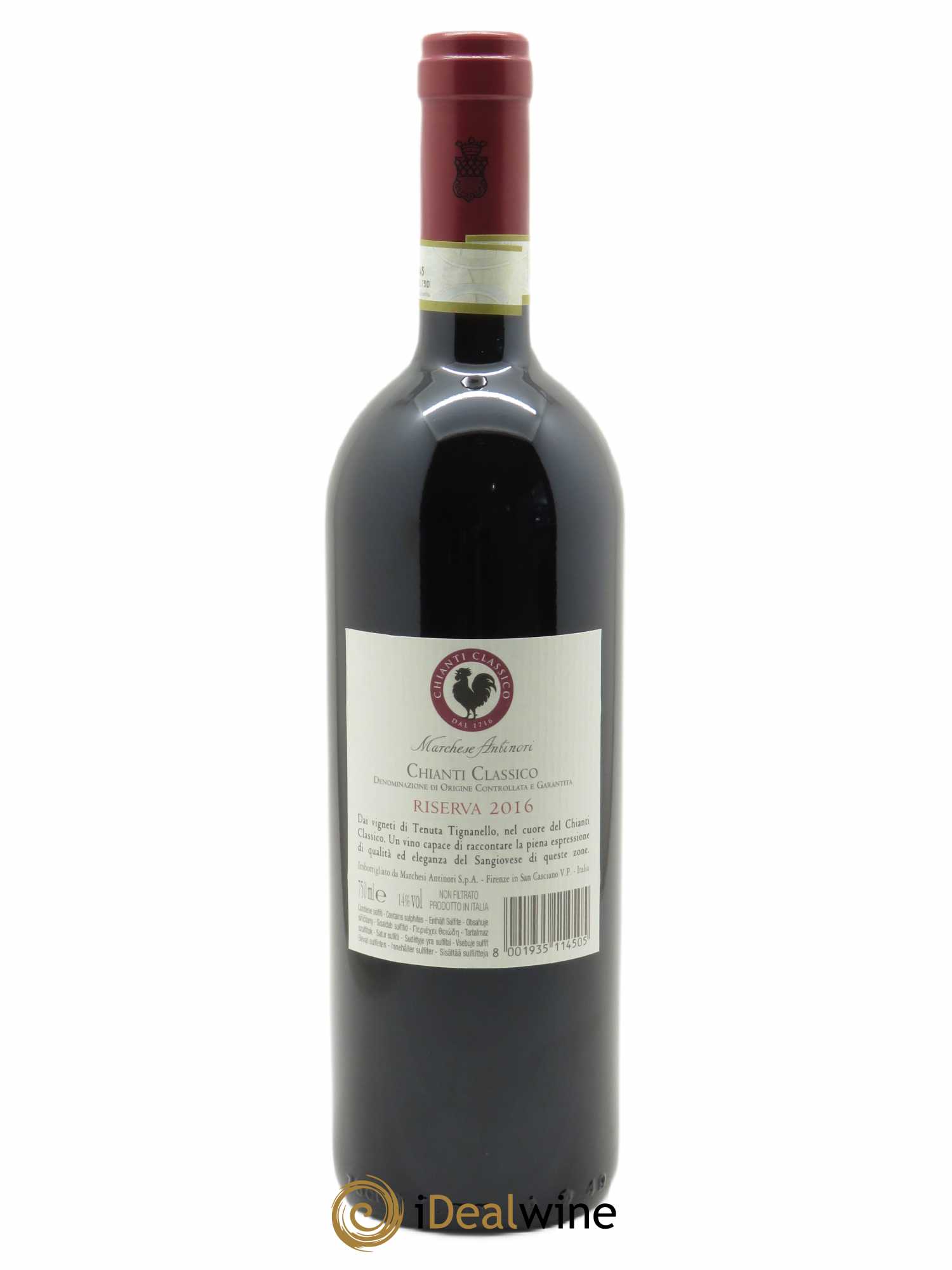 Chianti Classico DOCG Riserva Tenuta Tignanello - Marchesi Antinori 2016 - Lot of 1 bottle - 1