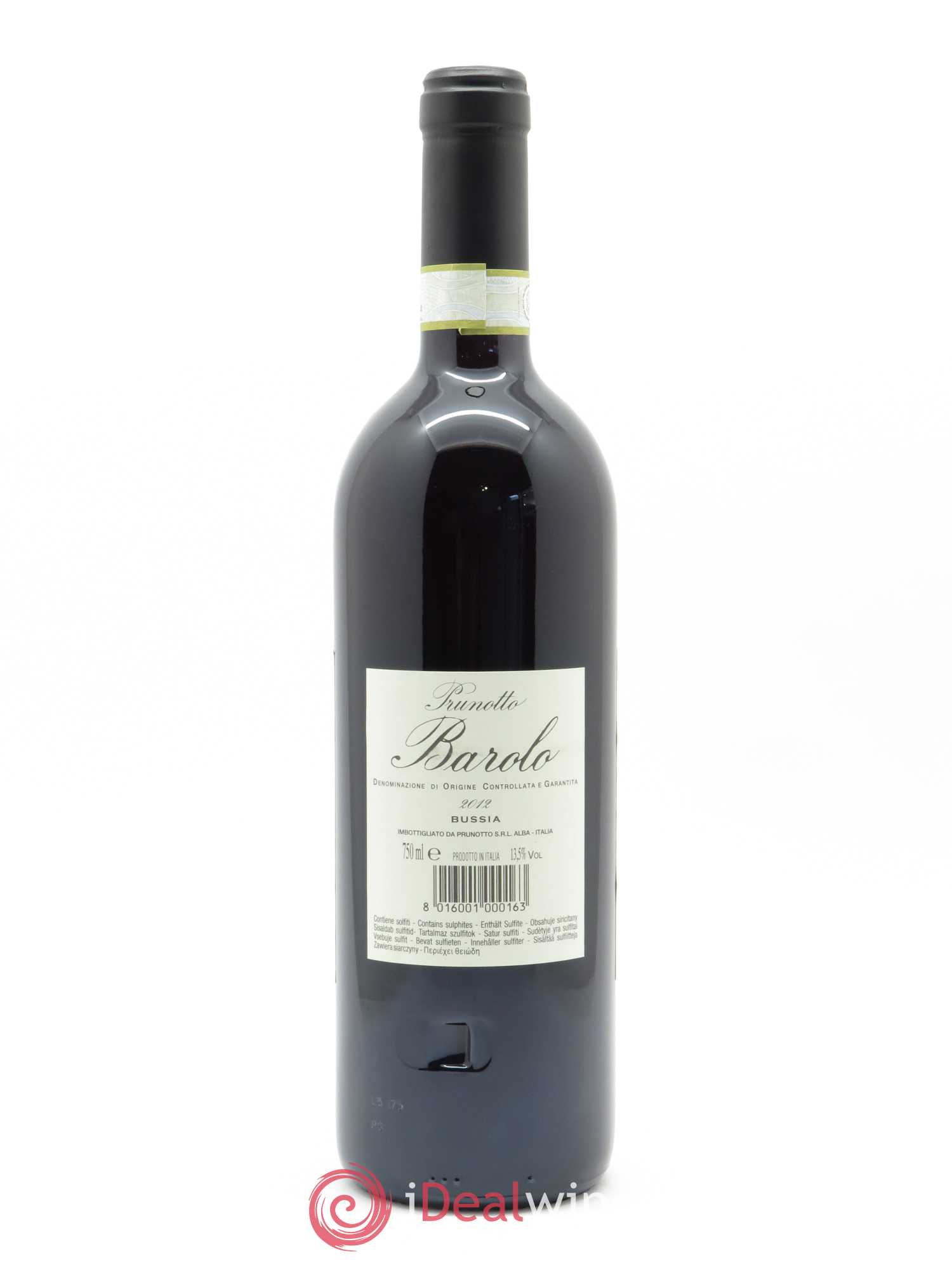Barolo DOCG Riserva Bussia Prunotto - Marchesi Antinori 2012 - Lot de 1 bouteille - 1