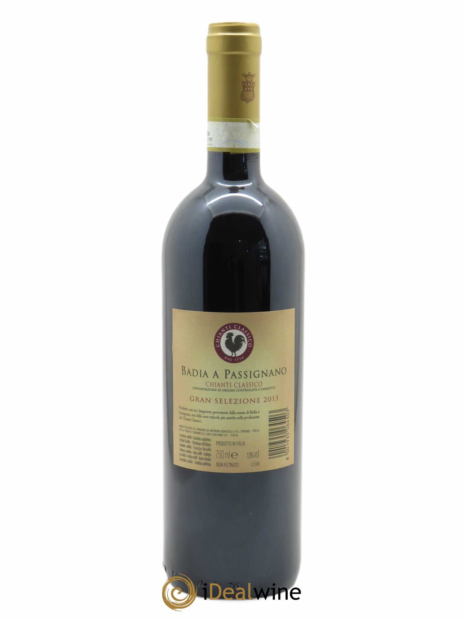 Chianti Classico DOCG Piero Antinori Badia a Passignano Gran Selezione  Marchesi Antinori 2013 - Lot de 1 bouteille - 1