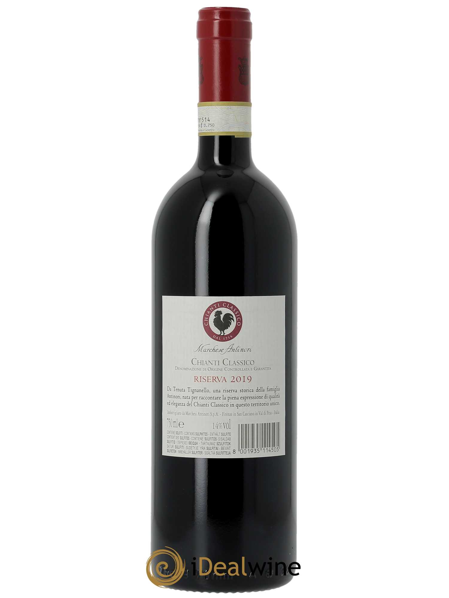 Chianti Classico DOCG Riserva Tenuta Tignanello - Marchesi Antinori 2019 - Lot of 1 bottle - 1