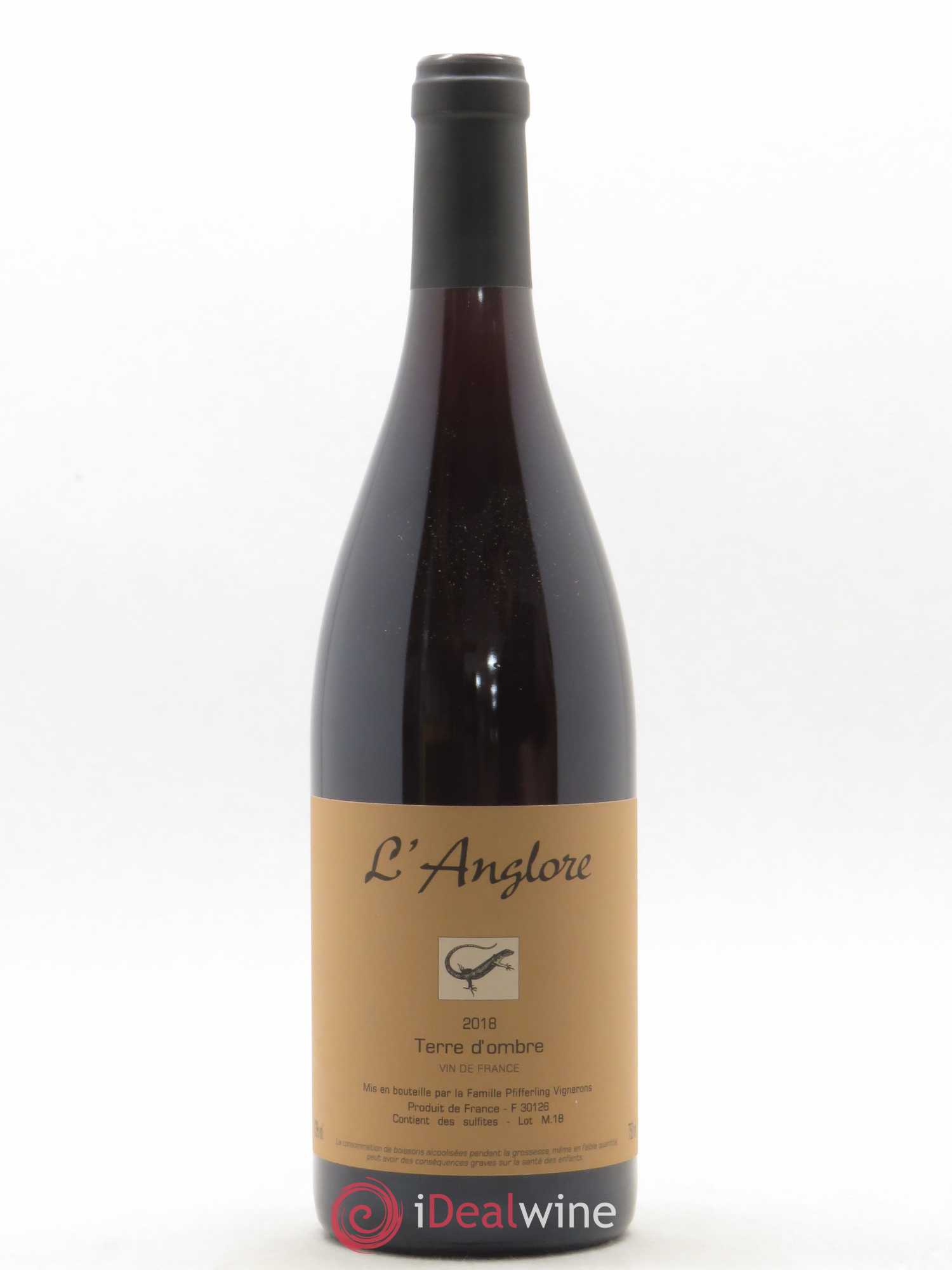 Vin de France Terre d'Ombre L'Anglore 2018 - Lot de 1 bouteille - 0
