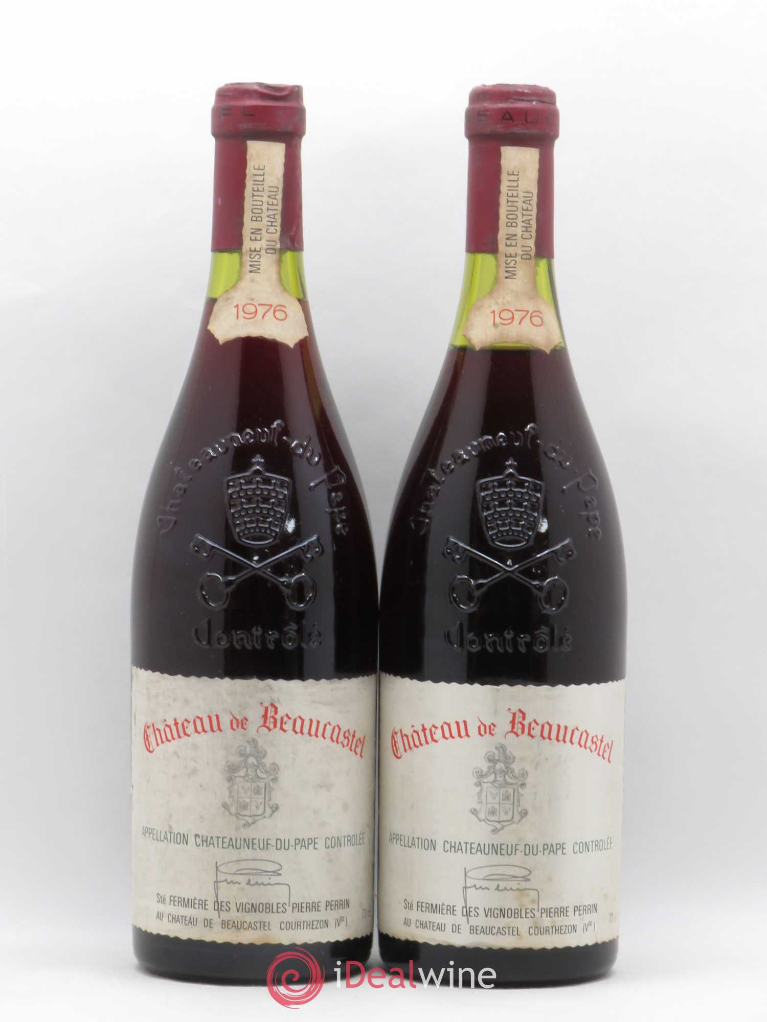 Châteauneuf-du-Pape Château de Beaucastel Famille Perrin 1976 - Lot de 2 bouteilles - 0