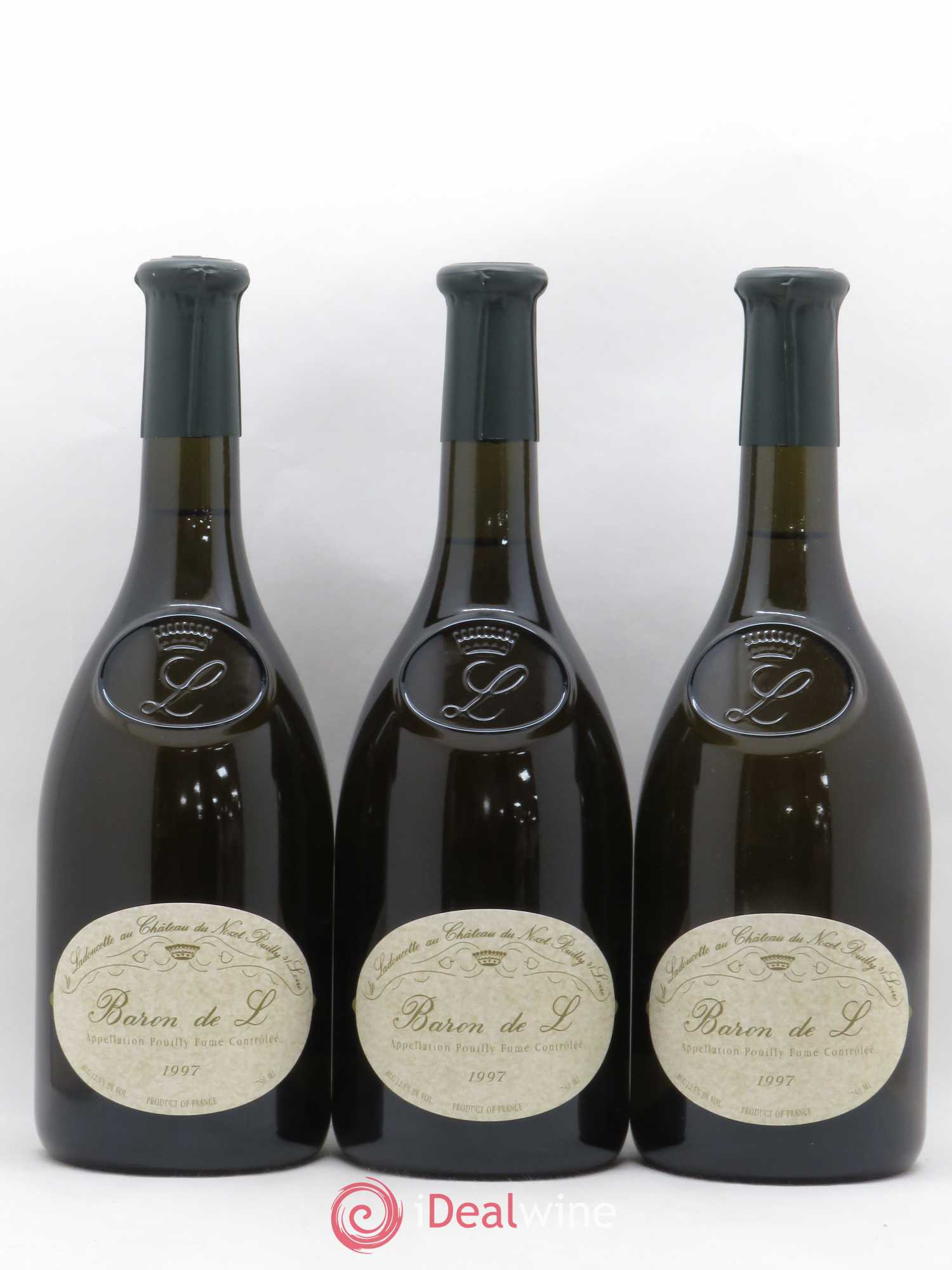 Pouilly-Fumé Baron de L Patrick de Ladoucette 1997 - Lot de 3 bouteilles - 0