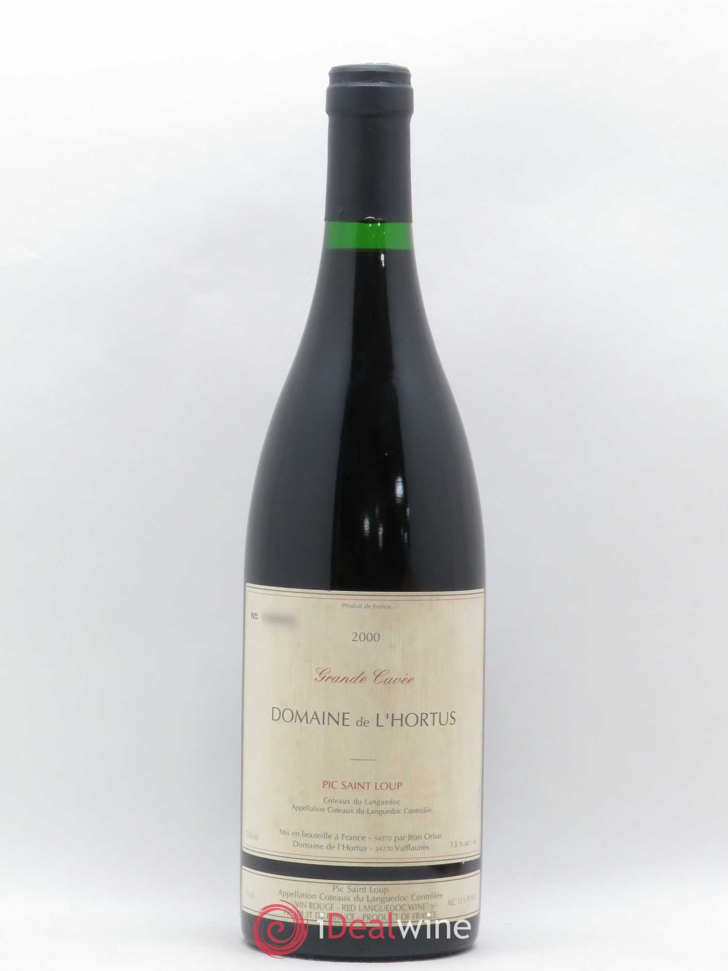 Pic Saint-Loup Domaine de L'Hortus Grande Cuvée Famille Orliac 2000 - Lot de 1 bouteille - 0