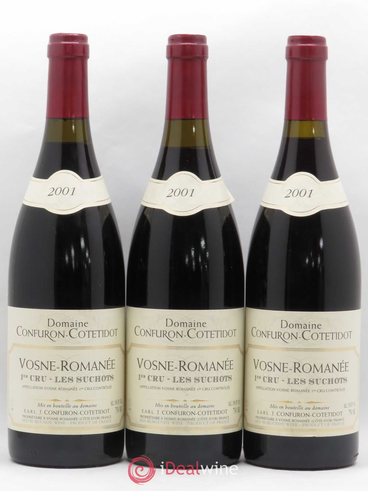Vosne-Romanée 1er Cru Les Suchots Confuron-Cotetidot 2001 - Lot de 3 bouteilles - 0
