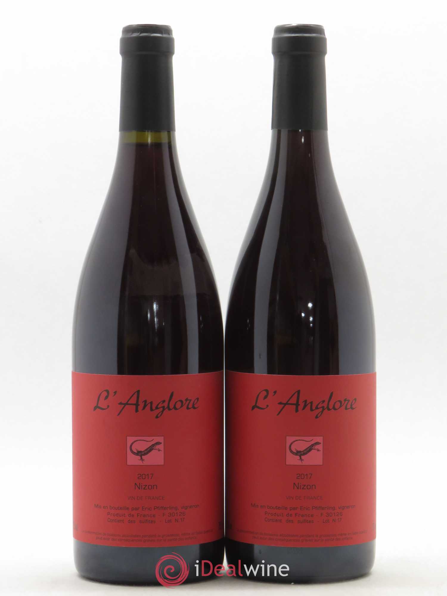 Vin de France Nizon L'Anglore 2017 - Lot de 2 bouteilles - 0