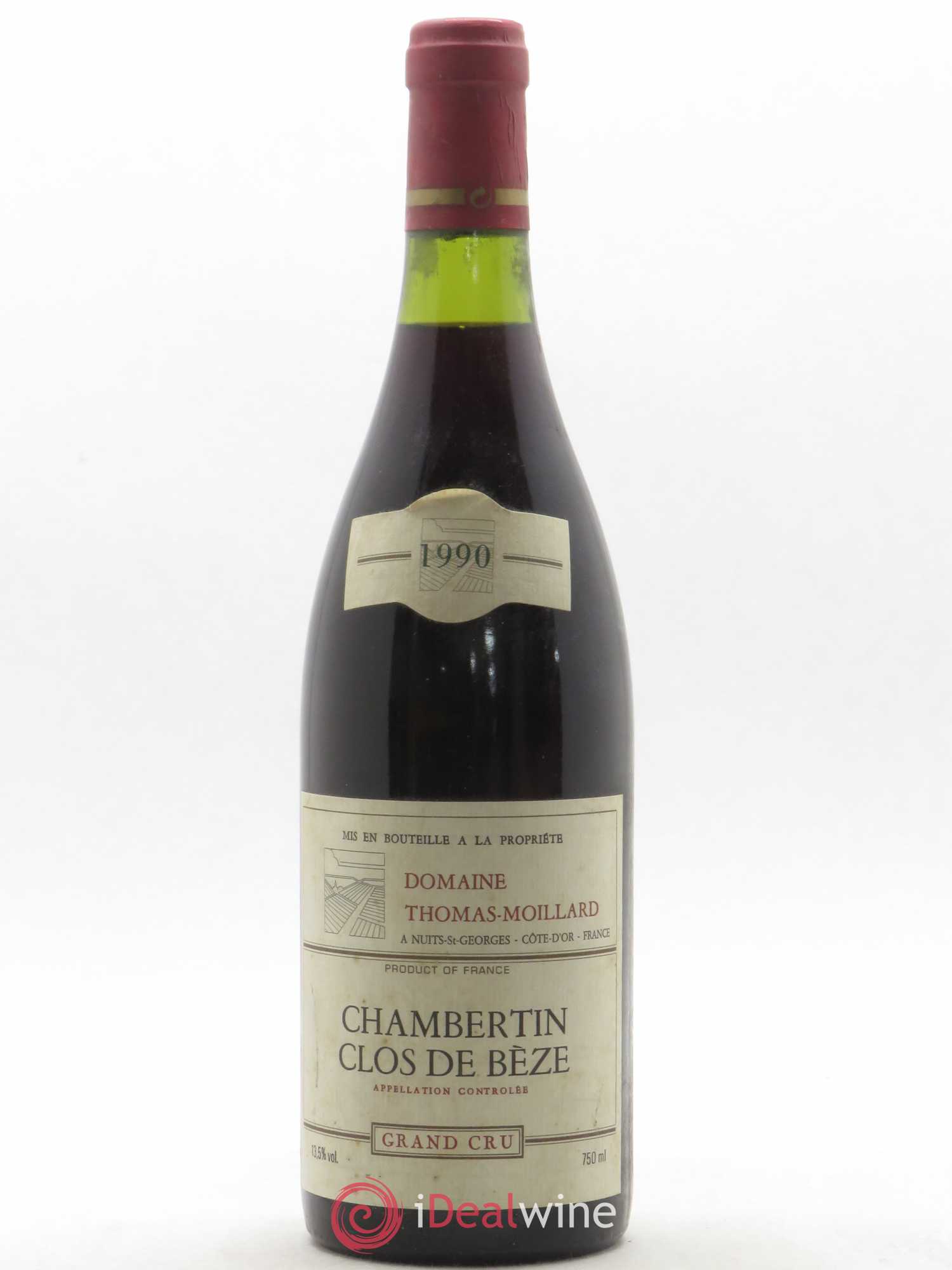 Chambertin Clos de Bèze Grand Cru Domaine Thomas Moillard 1990 - Lot de 1 bouteille - 0