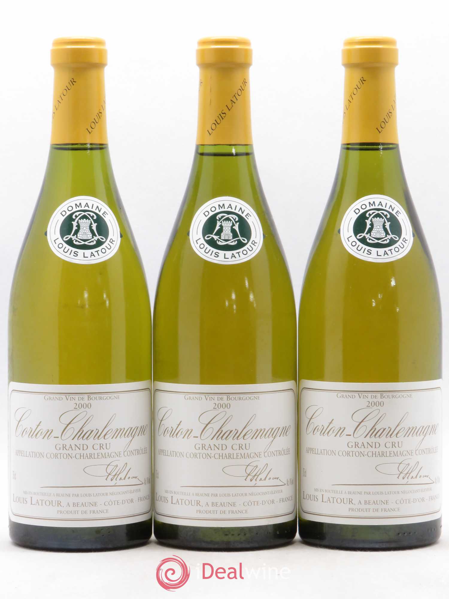 Corton-Charlemagne Grand Cru Louis Latour 2000 - Lot de 3 bouteilles - 0