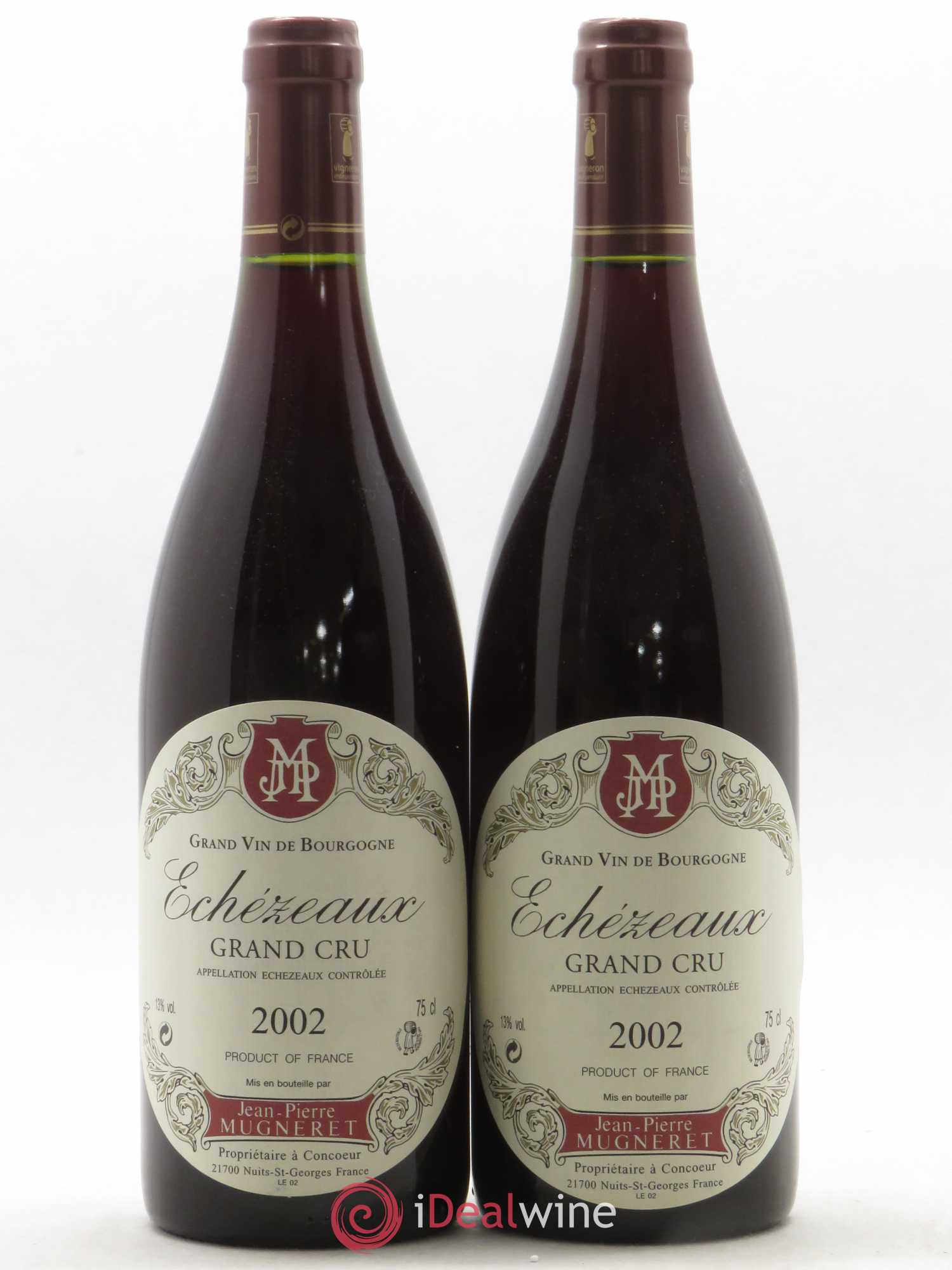 Echezeaux Grand Cru Domaine Jean-Pierre Mugneret 2002 - Lot de 2 bouteilles - 0