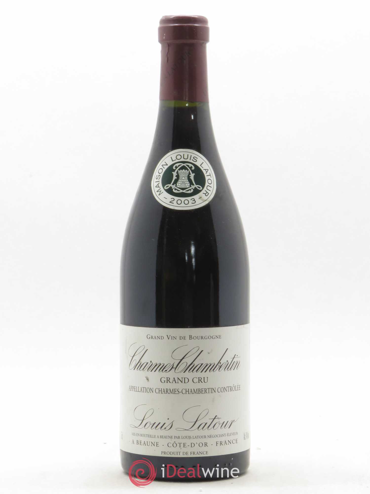 Charmes-Chambertin Grand Cru Louis Latour 2003 - Lot de 1 bouteille - 0
