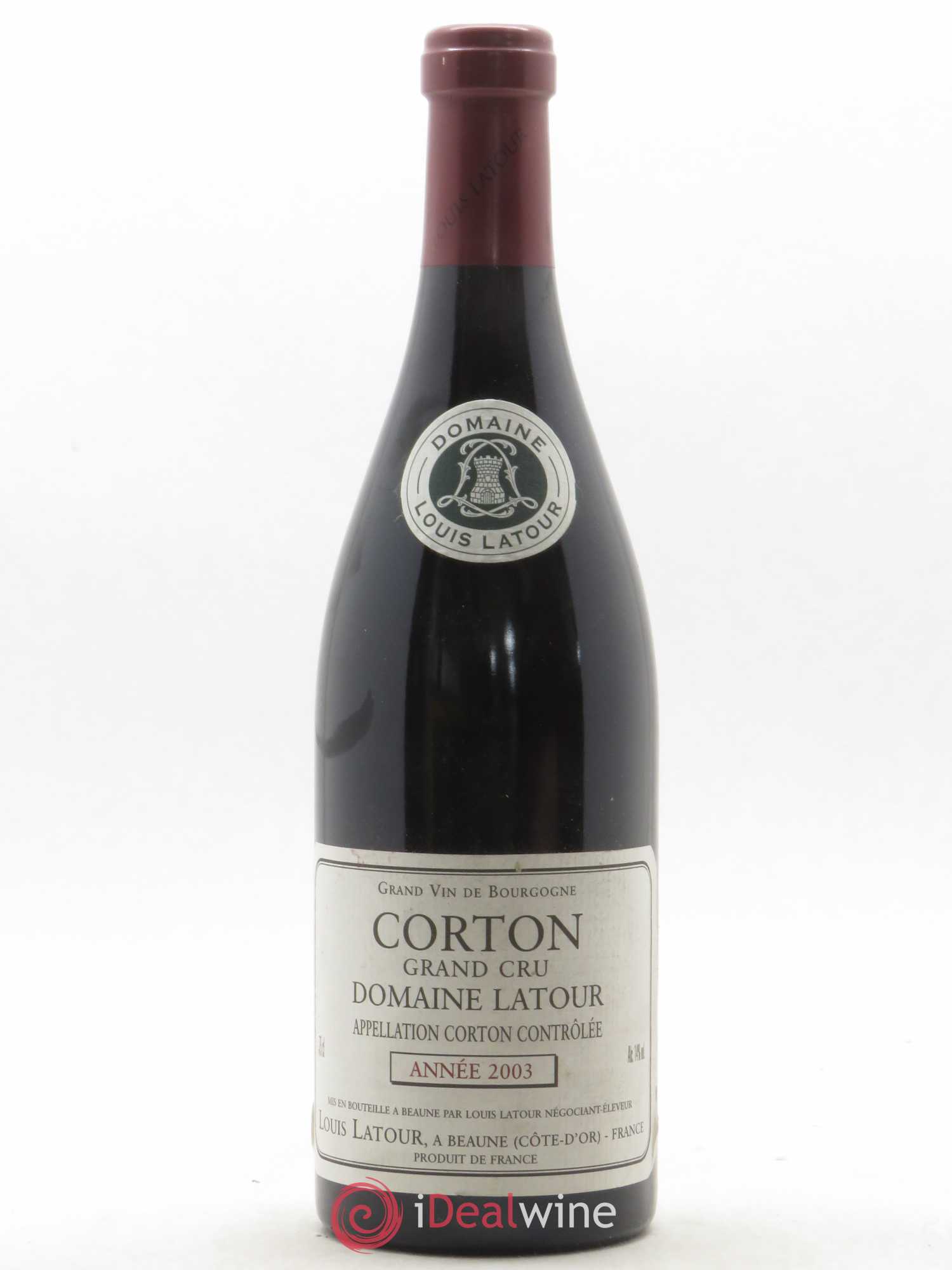 Corton Grand Cru Louis Latour 2003 - Lot de 1 bouteille - 0