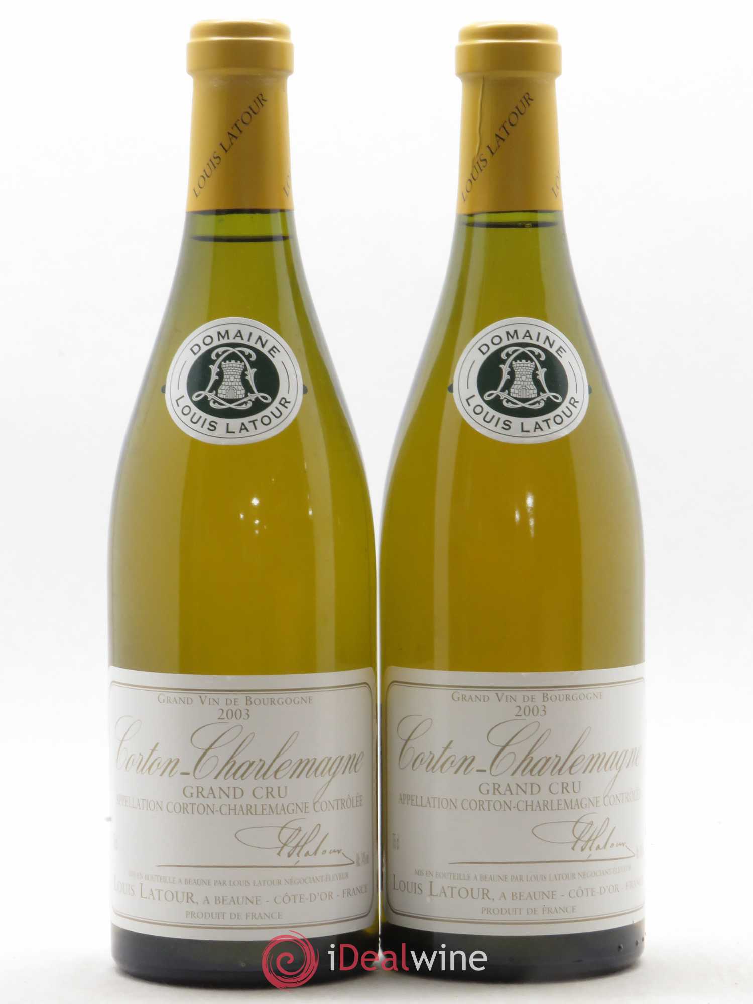 Corton-Charlemagne Grand Cru Louis Latour 2003 - Lot de 2 bouteilles - 0