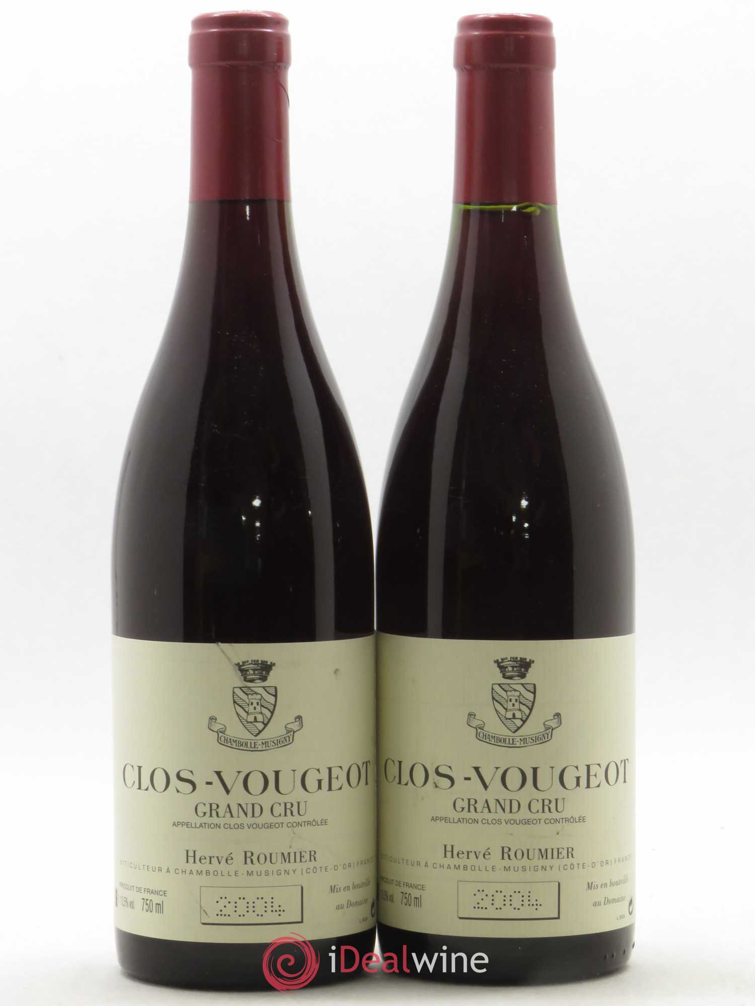Clos de Vougeot Grand Cru Domaine Herve Roumier 2004 - Lot de 2 bouteilles - 0