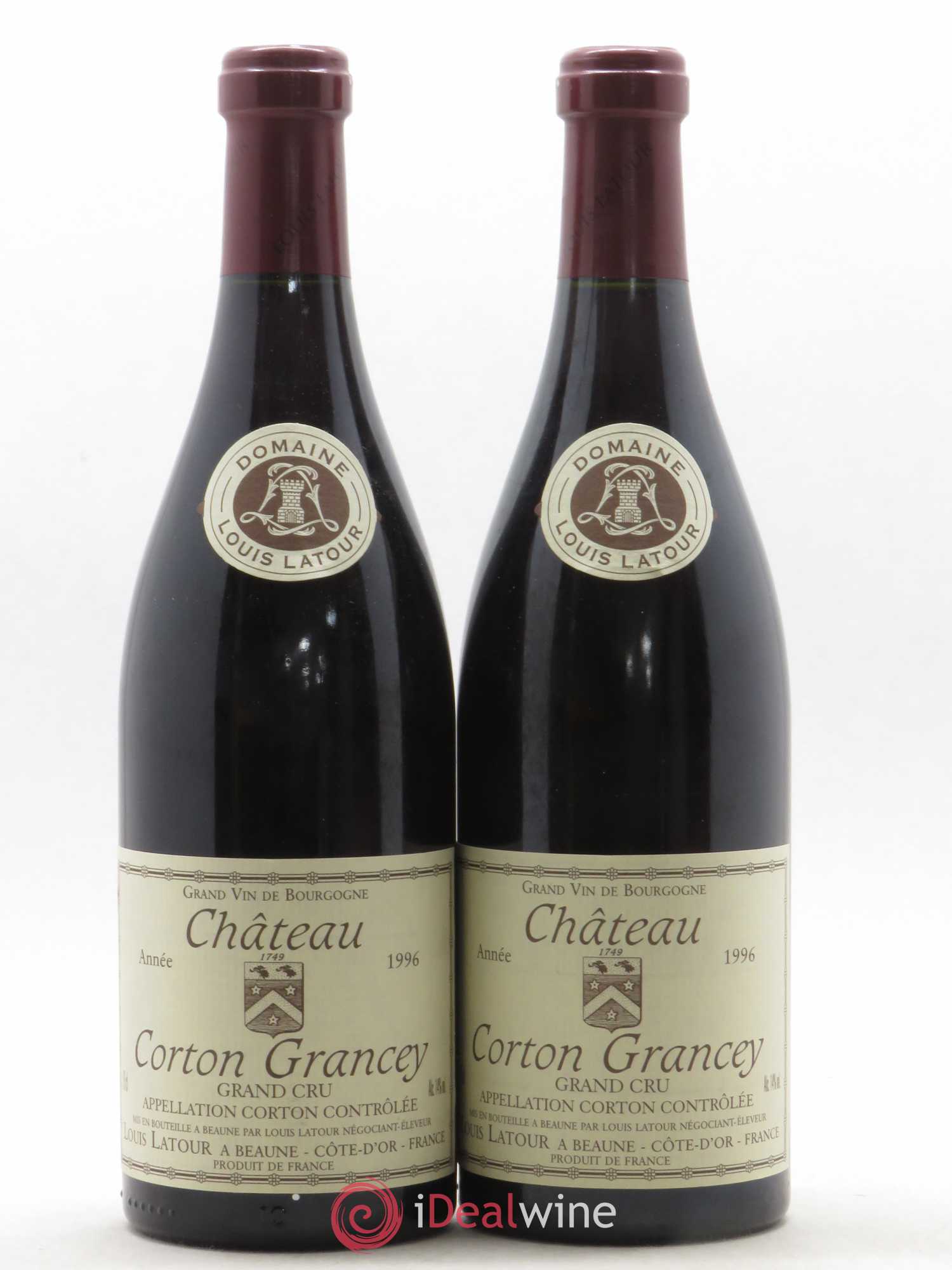 Corton Grand Cru Château Corton Grancey Louis Latour 1996 - Lot de 2 bouteilles - 0