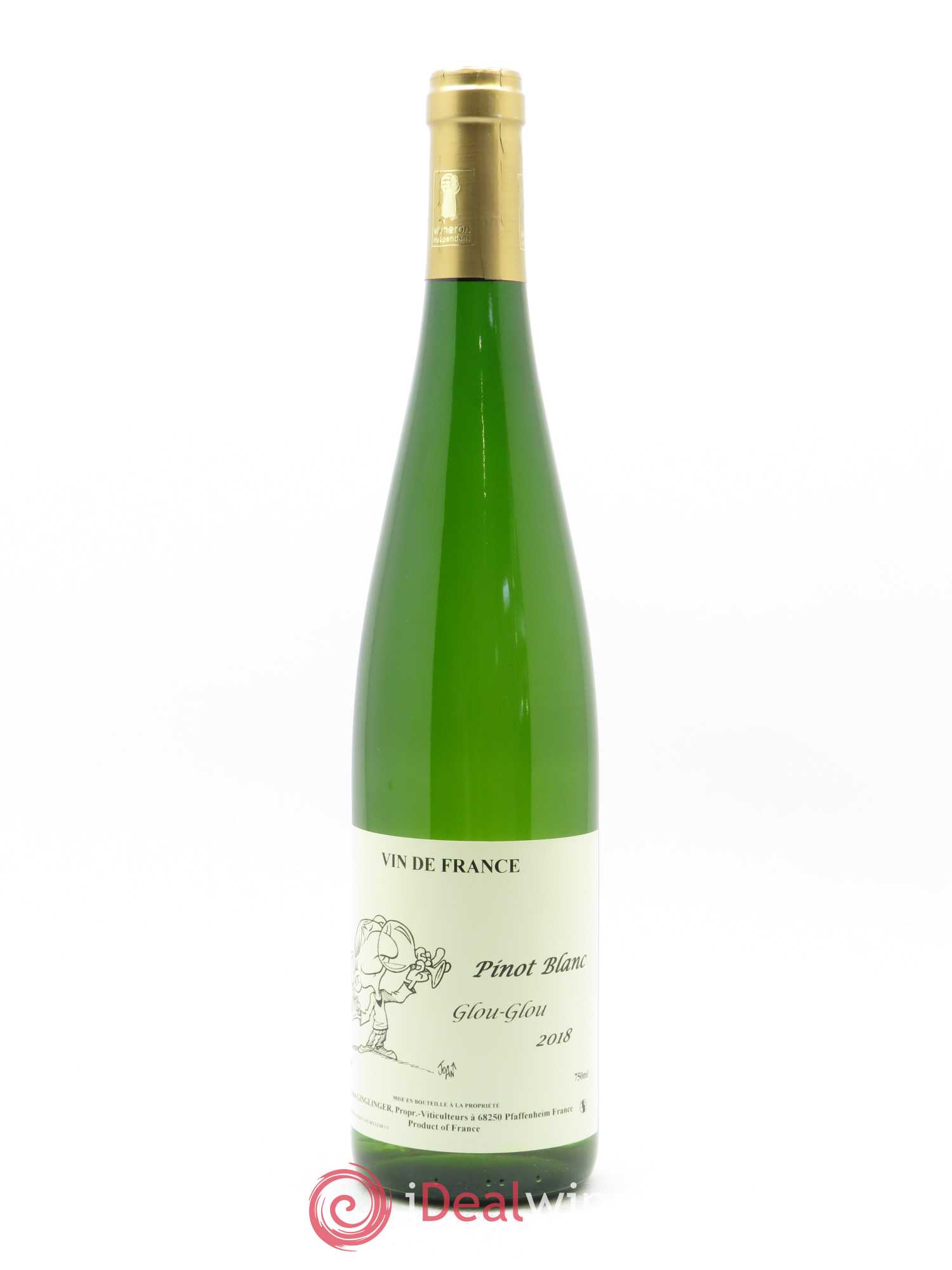 Pinot blanc Glouglou Ginglinger 2018 - Lot de 1 bouteille - 0