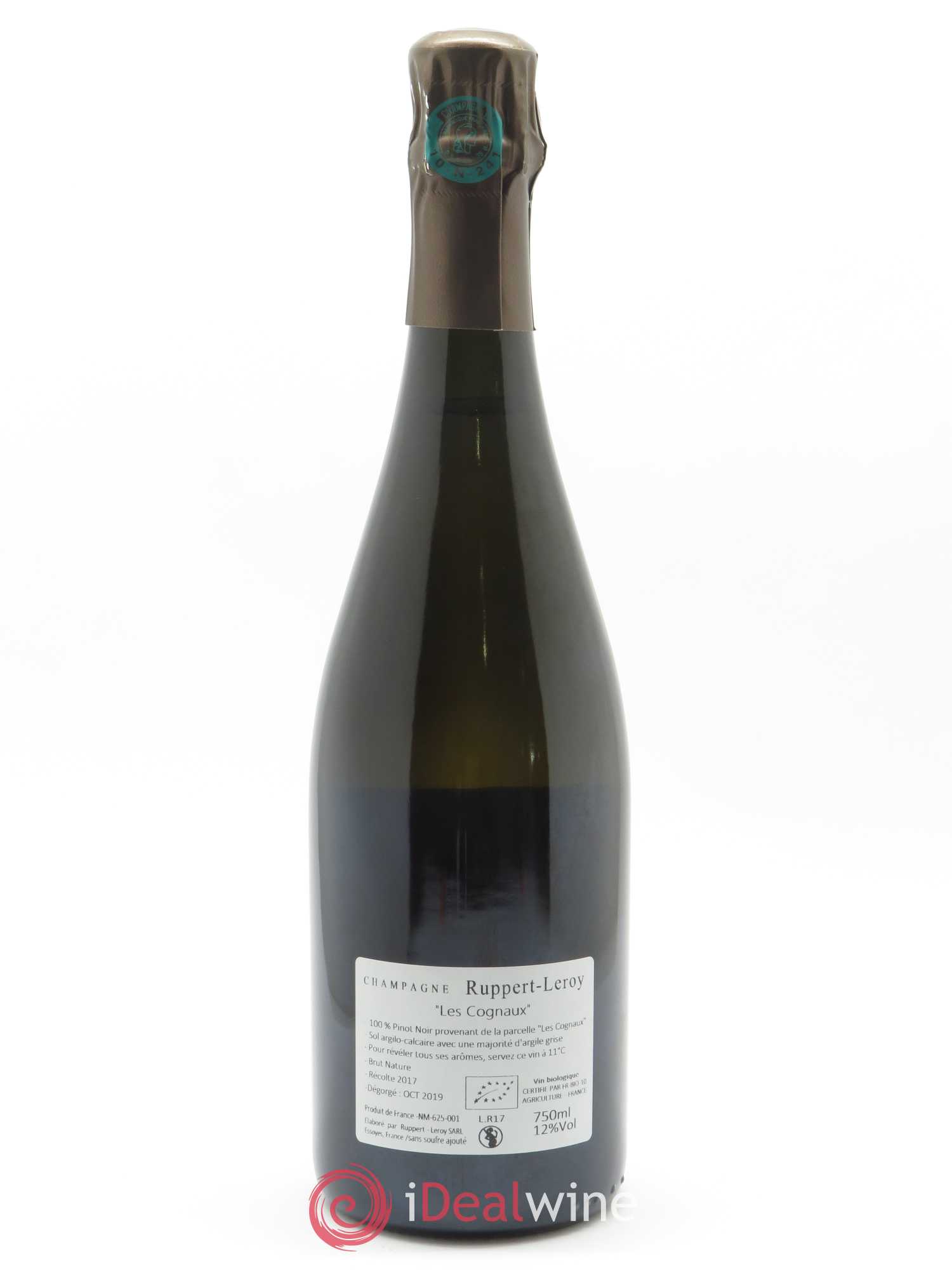 Les Cognaux Brut Nature Ruppert-Leroy 2017 - Lot de 1 bouteille - 1
