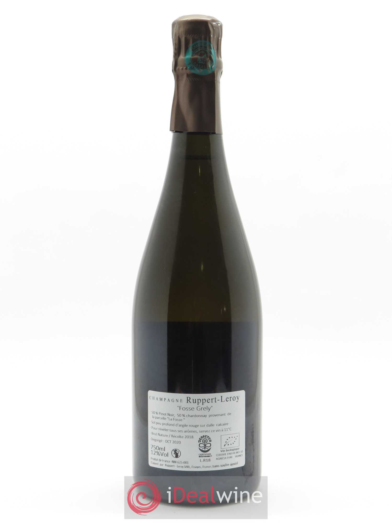 Fosse-Grely Brut Nature Ruppert-Leroy 2018 - Lot de 1 bouteille - 1