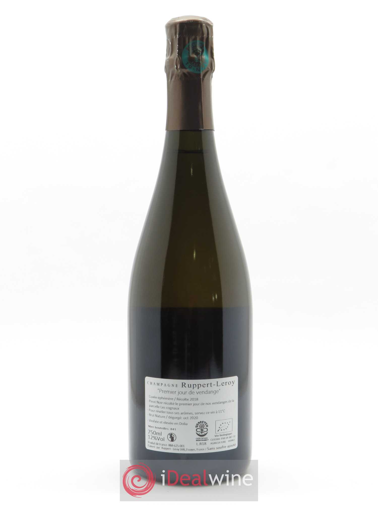 1er Jour de Vendanges Brut Nature Ruppert-Leroy 2018 - Lot de 1 bouteille - 1