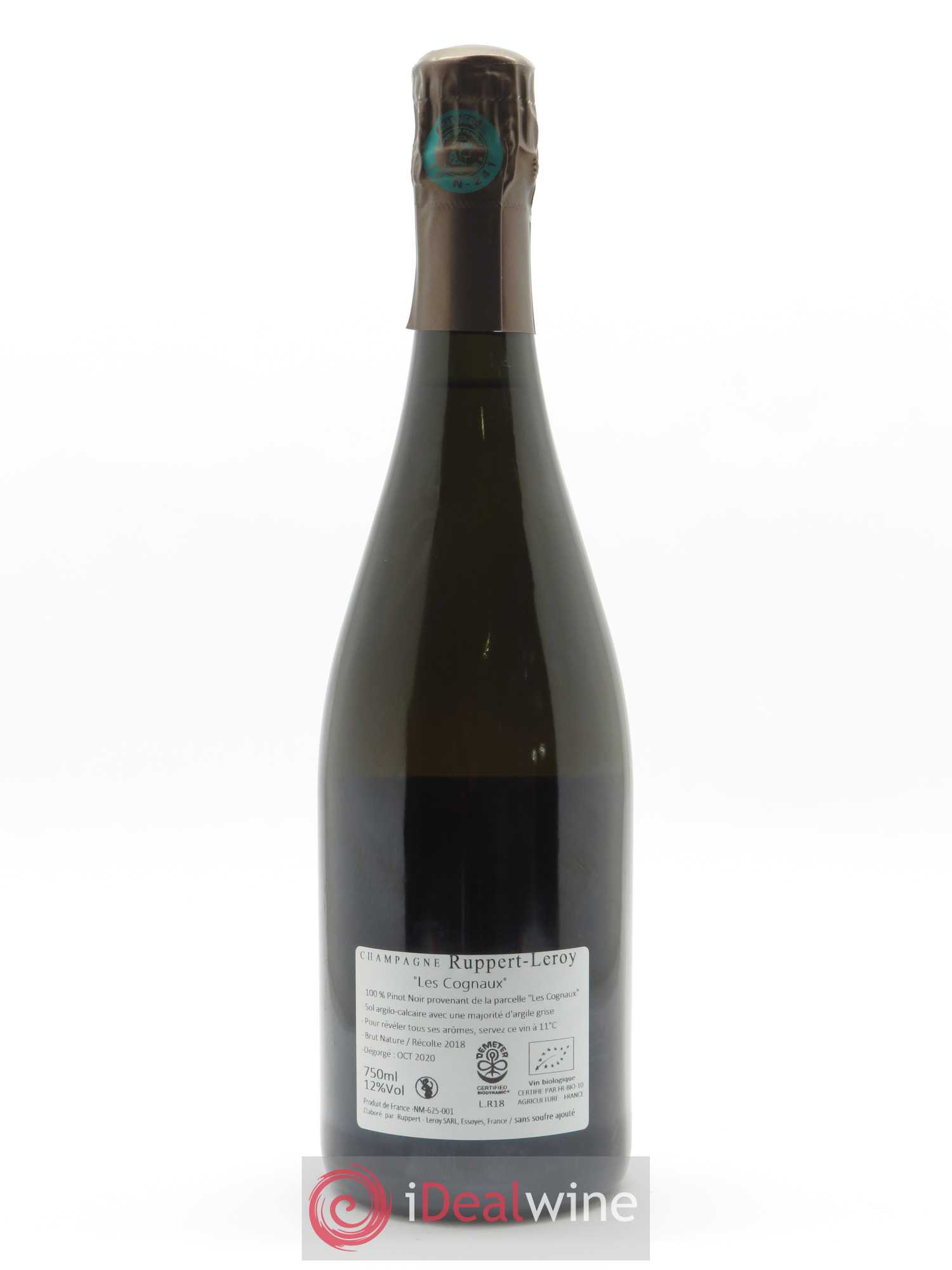 Les Cognaux Brut Nature Ruppert-Leroy 2018 - Lot de 1 bouteille - 1
