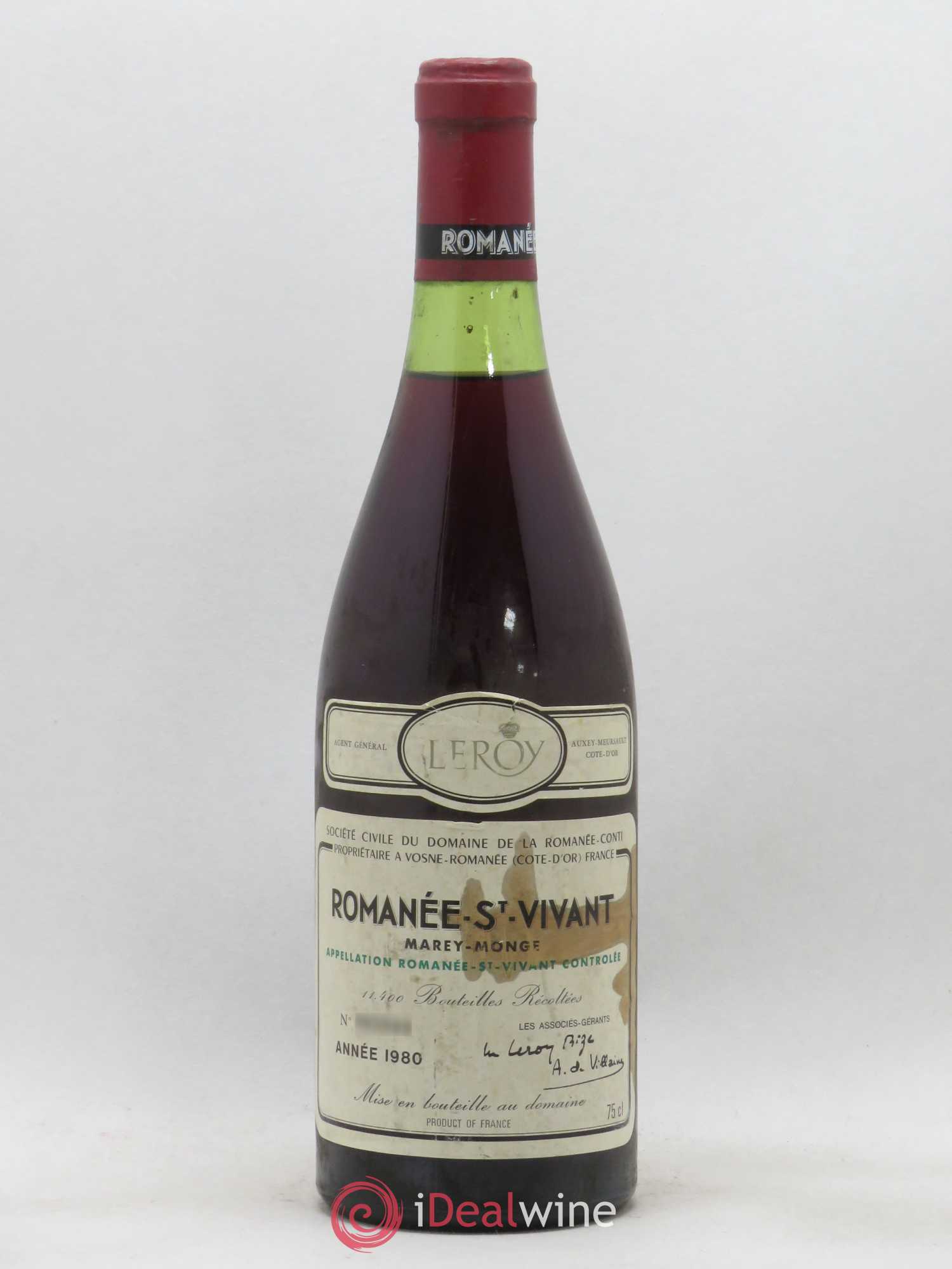 Romanée-Saint-Vivant Grand Cru Domaine de la Romanée-Conti 1980 - Lot de 1 bouteille - 0
