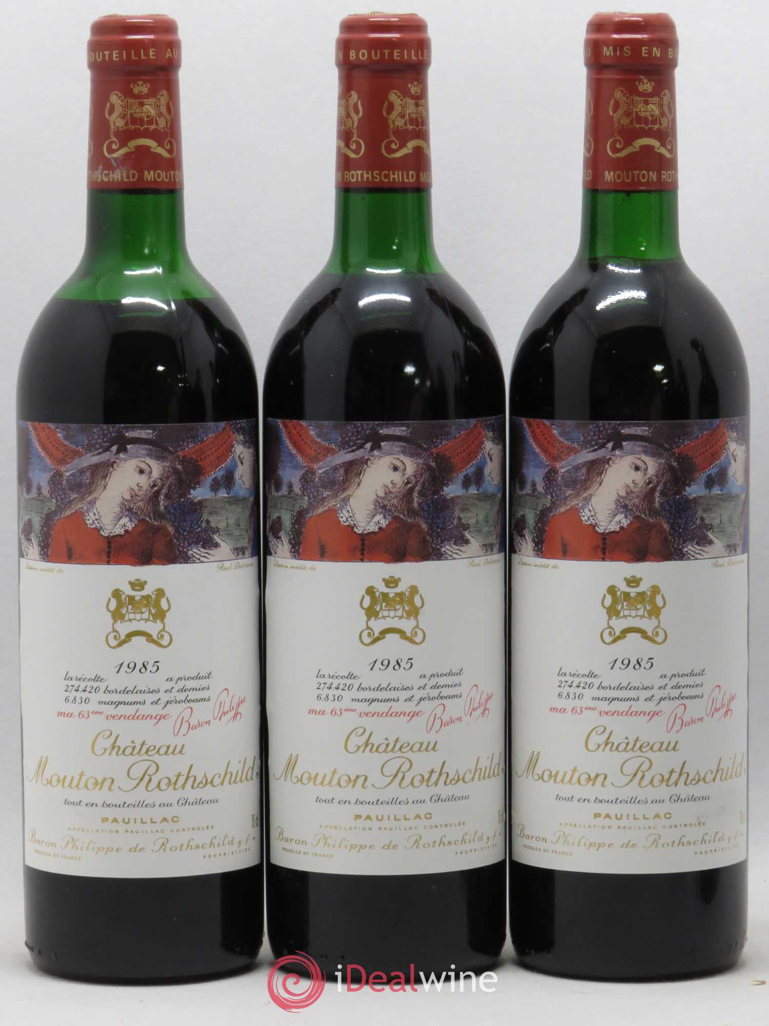 Château Mouton Rothschild 1er Grand Cru Classé 1985 - Lot de 12 bouteilles - 3
