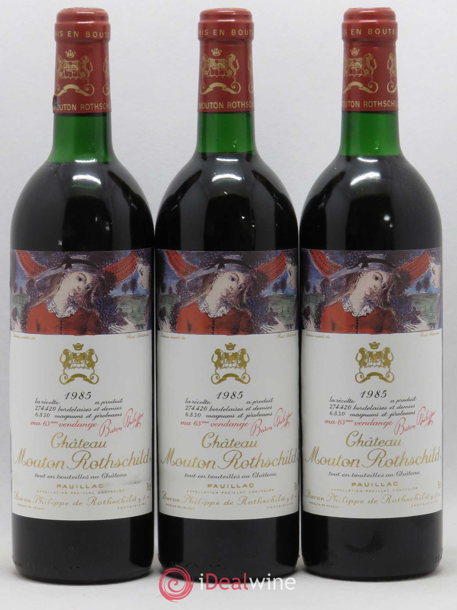 Château Mouton Rothschild 1er Grand Cru Classé 1985 - Lot de 12 bouteilles - 4