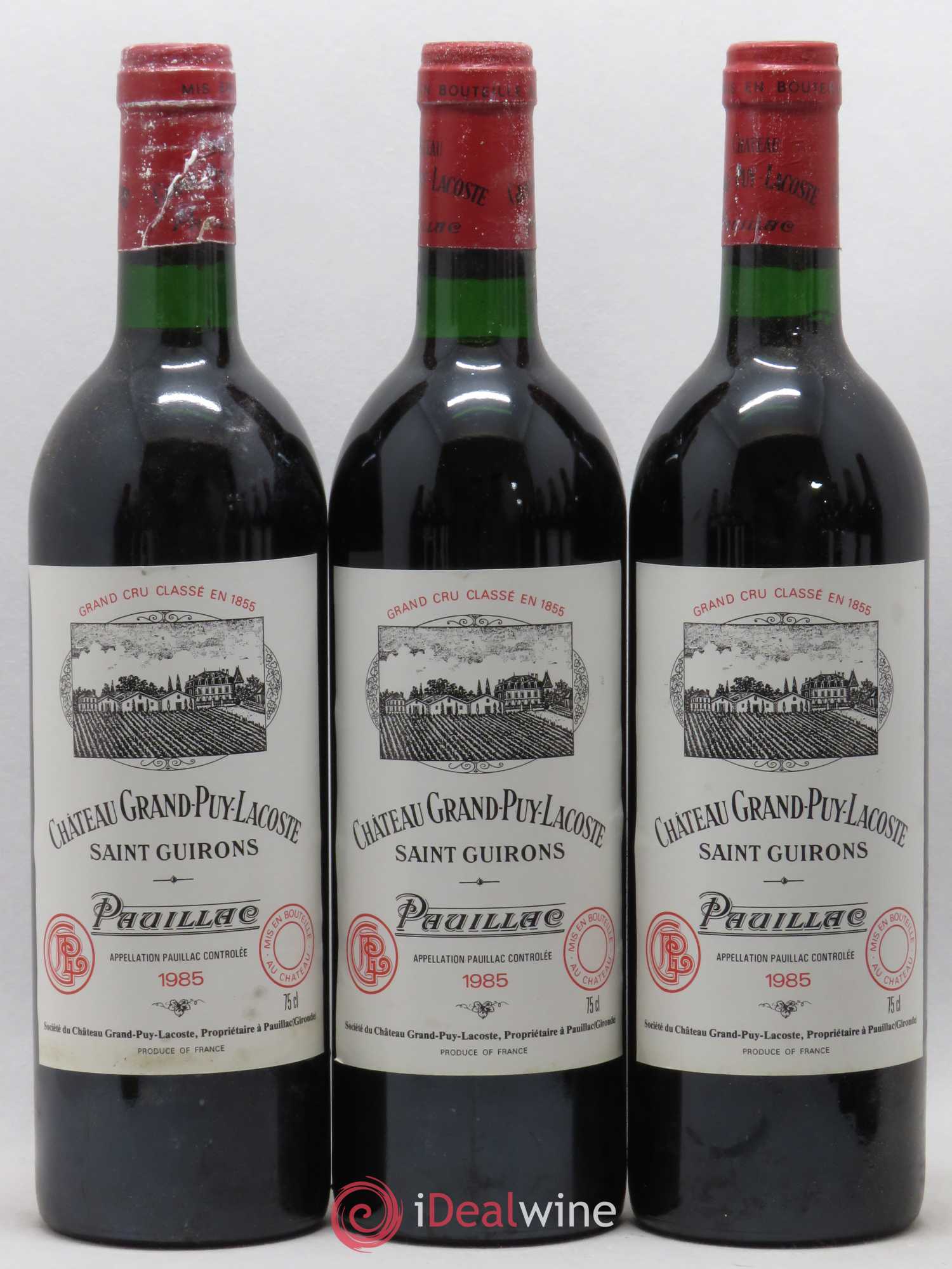 Château Grand Puy Lacoste 5ème Grand Cru Classé 1985 - Lot de 12 bouteilles - 1