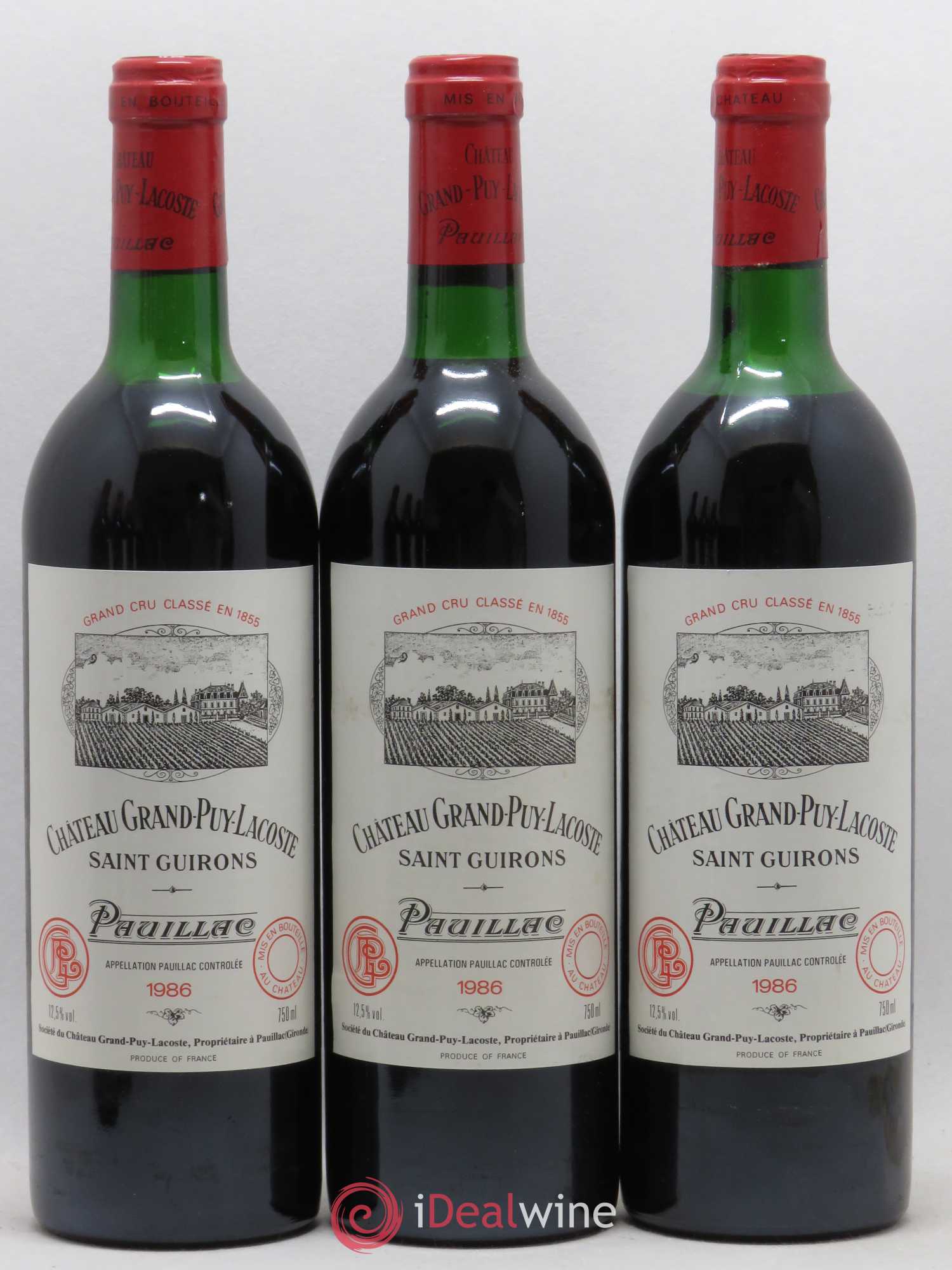 Château Grand Puy Lacoste 5ème Grand Cru Classé 1986 - Lot de 12 bouteilles - 3