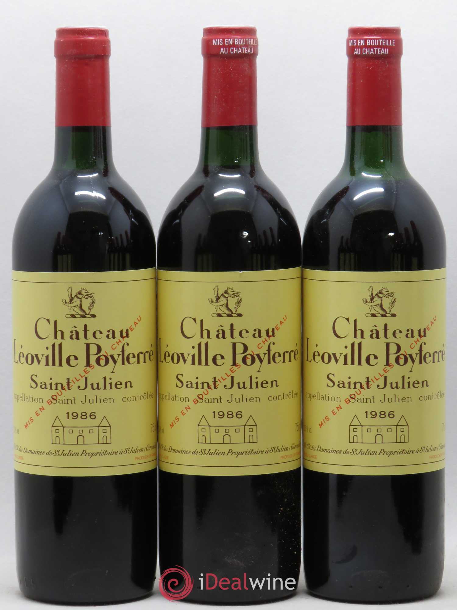 Château Léoville Poyferré 2ème Grand Cru Classé 1986 - Lot de 12 bouteilles - 1