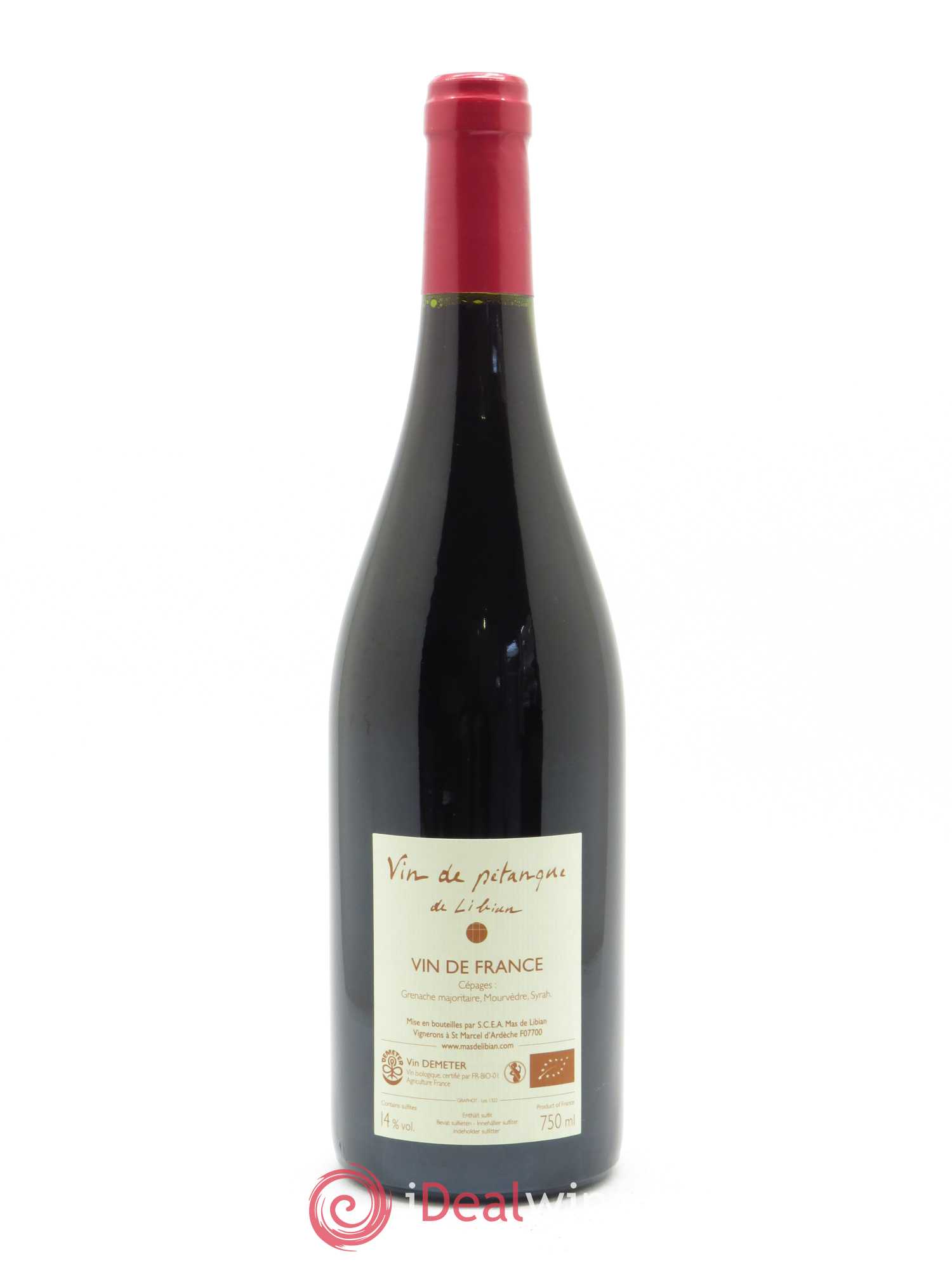 Ardèche Vin de Pétanque Mas de Libian 2019 - Lot de 1 bouteille - 1