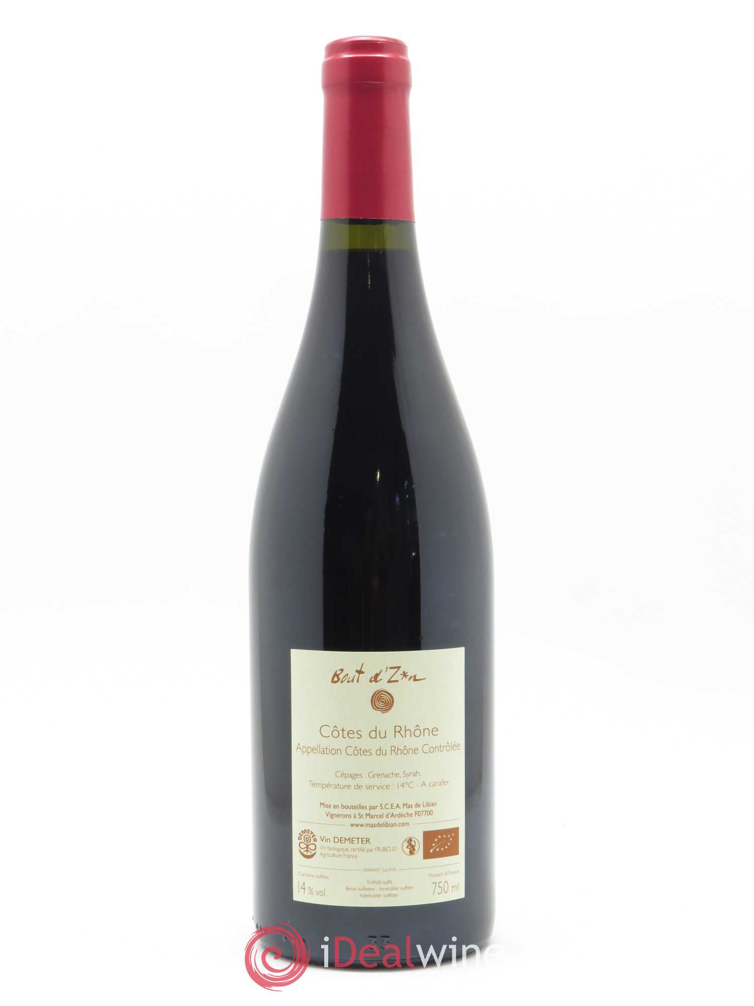 Côtes-du-Rhône Bout d'Zan Mas de Libian 2018 - Lot de 1 bouteille - 1