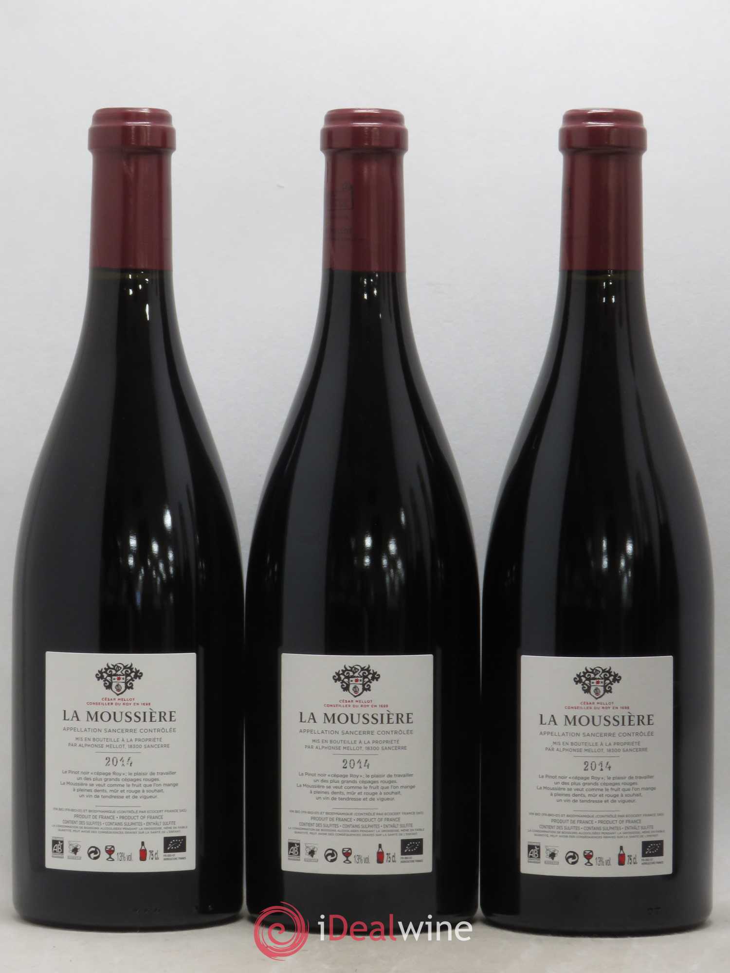Sancerre La Moussière Alphonse Mellot 2014 - Lot de 3 bouteilles - 1