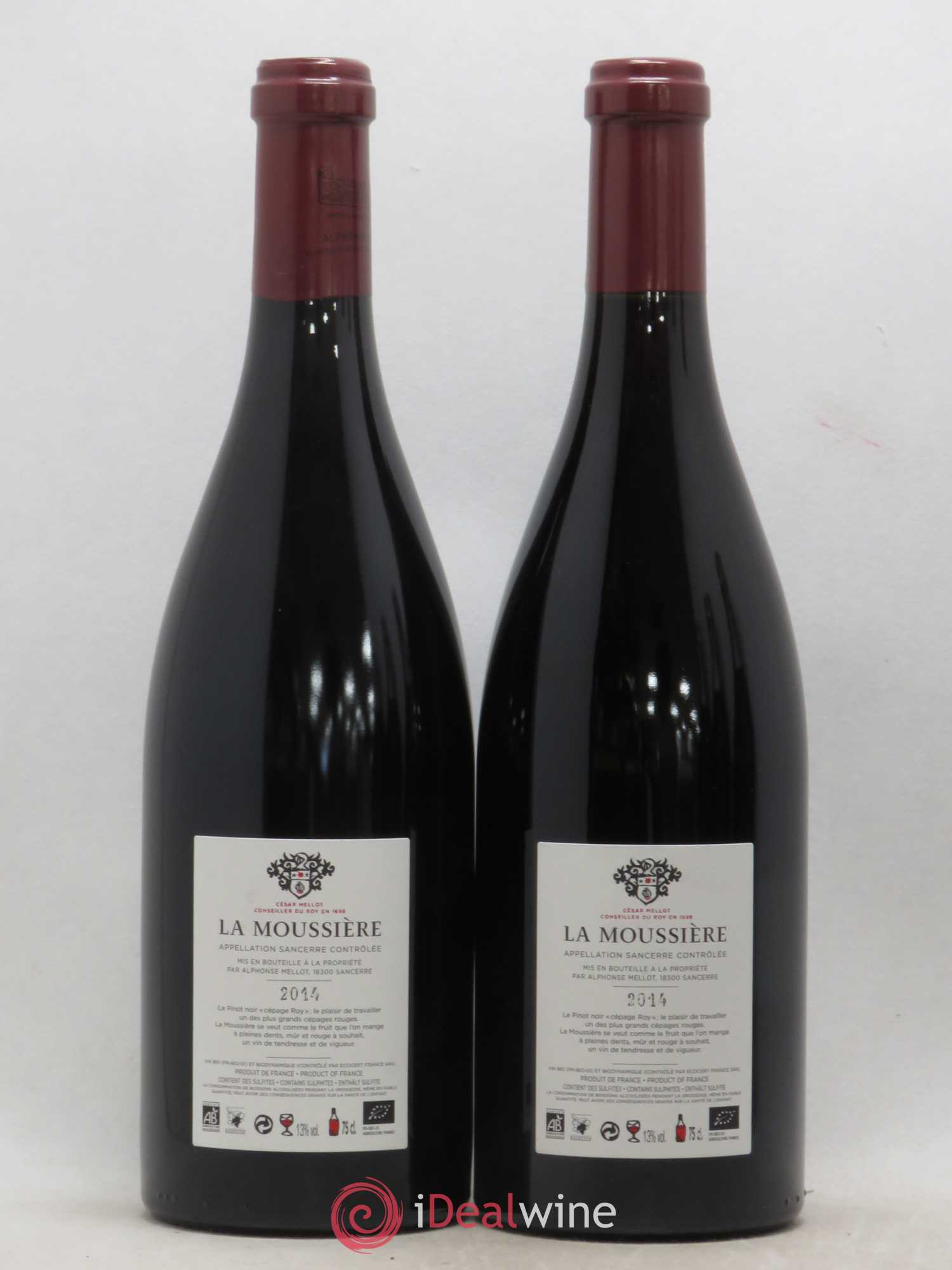 Sancerre La Moussière Alphonse Mellot 2014 - Lot de 2 bouteilles - 1