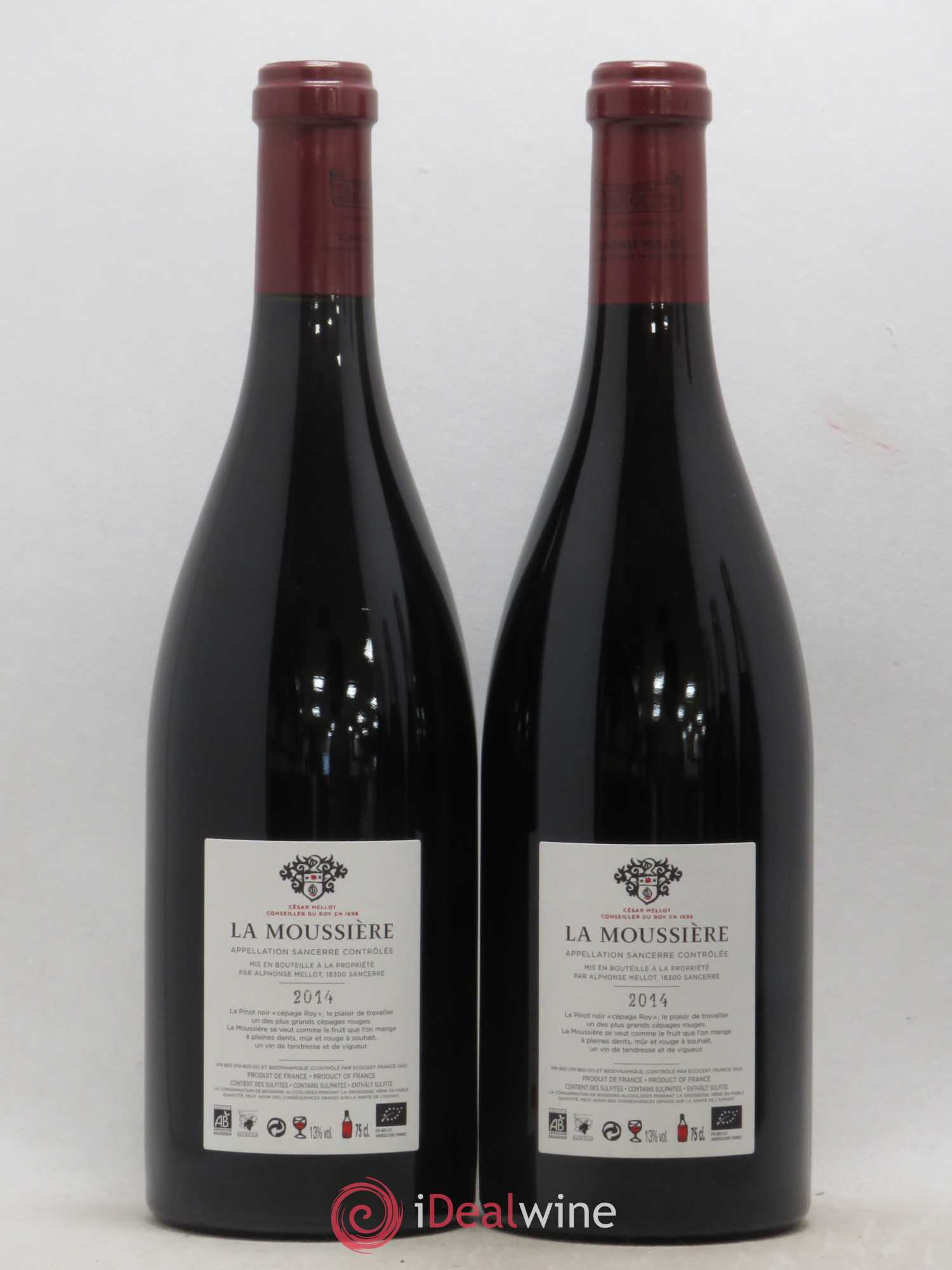 Sancerre La Moussière Alphonse Mellot 2014 - Lot de 2 bouteilles - 1