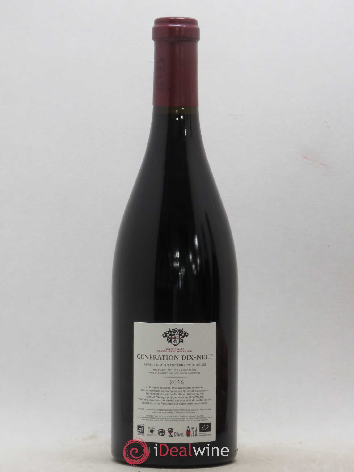 Sancerre Génération XIX Alphonse Mellot 2014 - Lot de 1 bouteille - 1