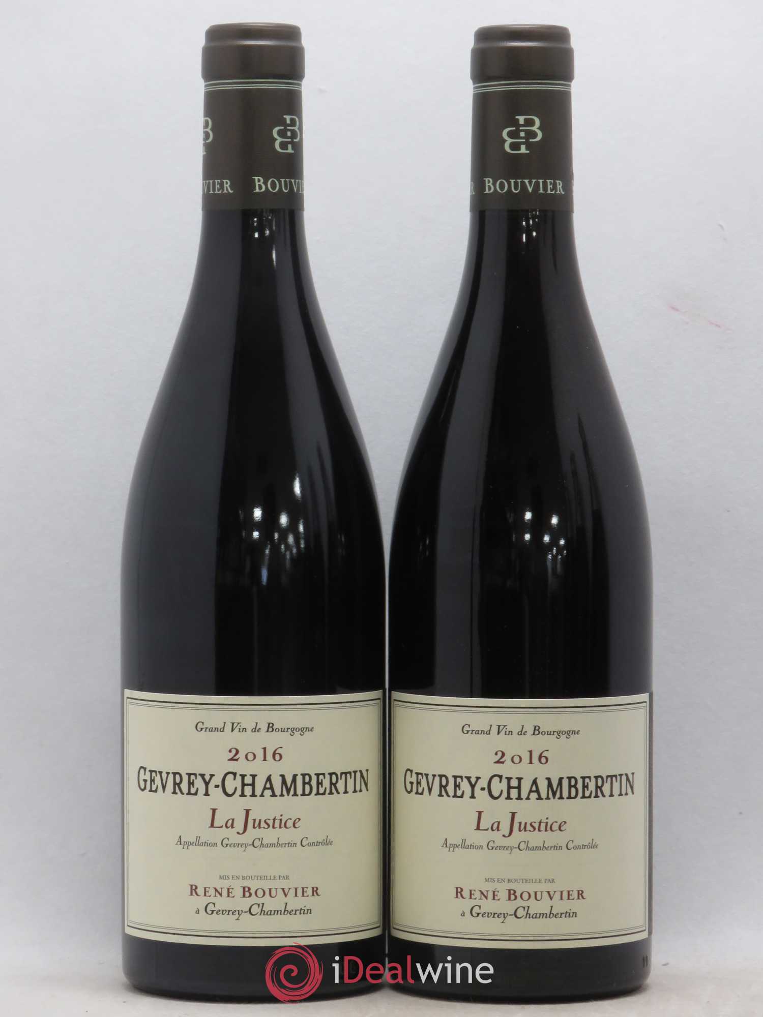 Gevrey-Chambertin La Justice René Bouvier (Domaine) 2016 - Lot de 2 bouteilles - 0
